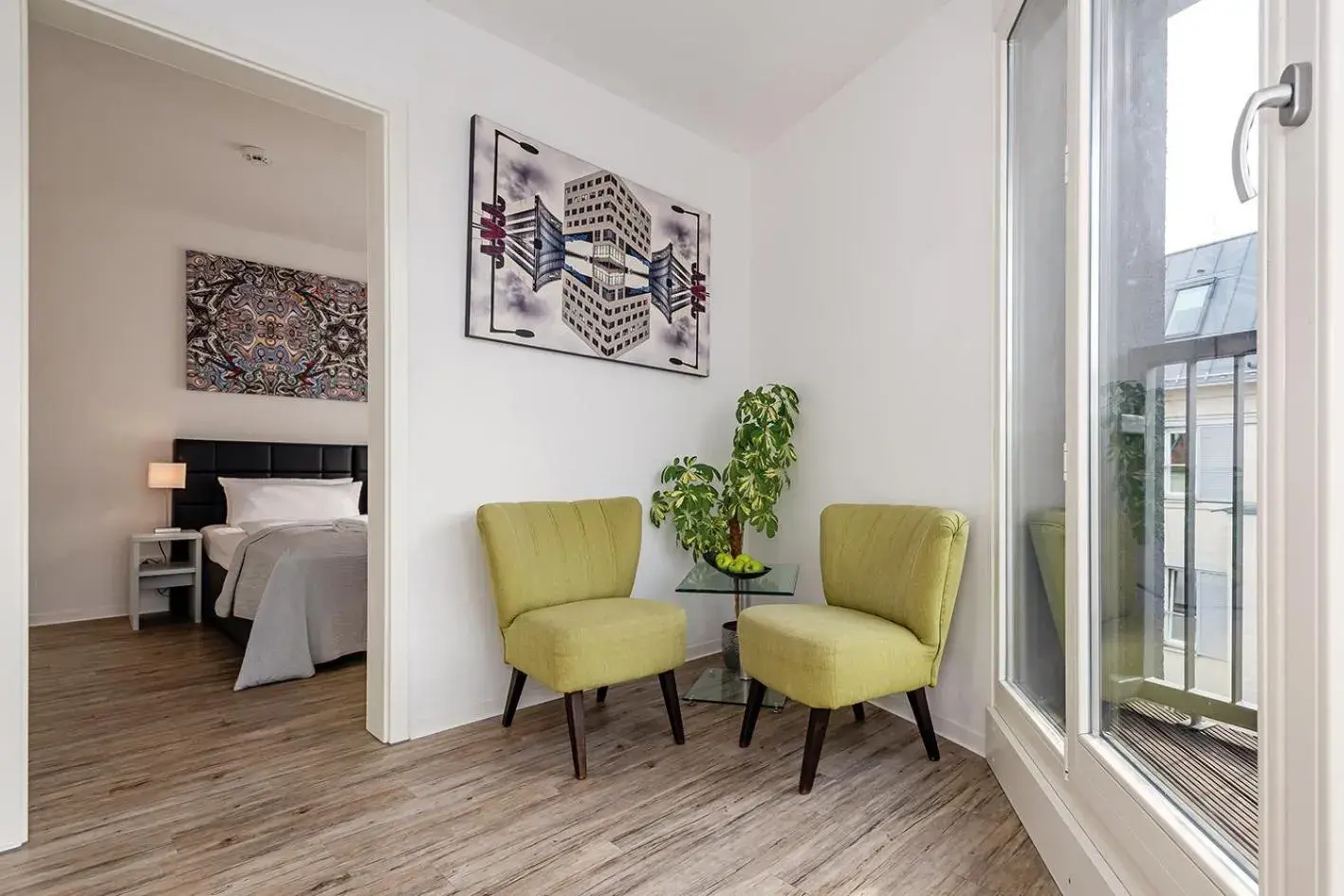 Balcony/Terrace, Seating Area in Apartments Rosenthal Residence