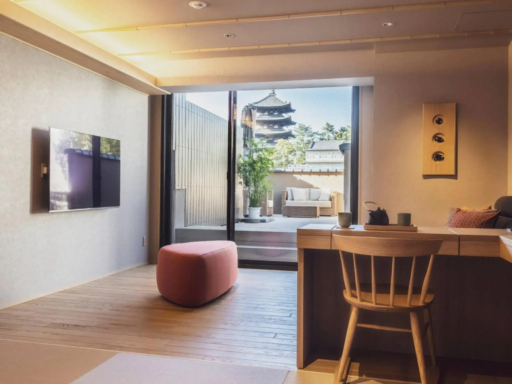 Living room in Asukasou Hotel