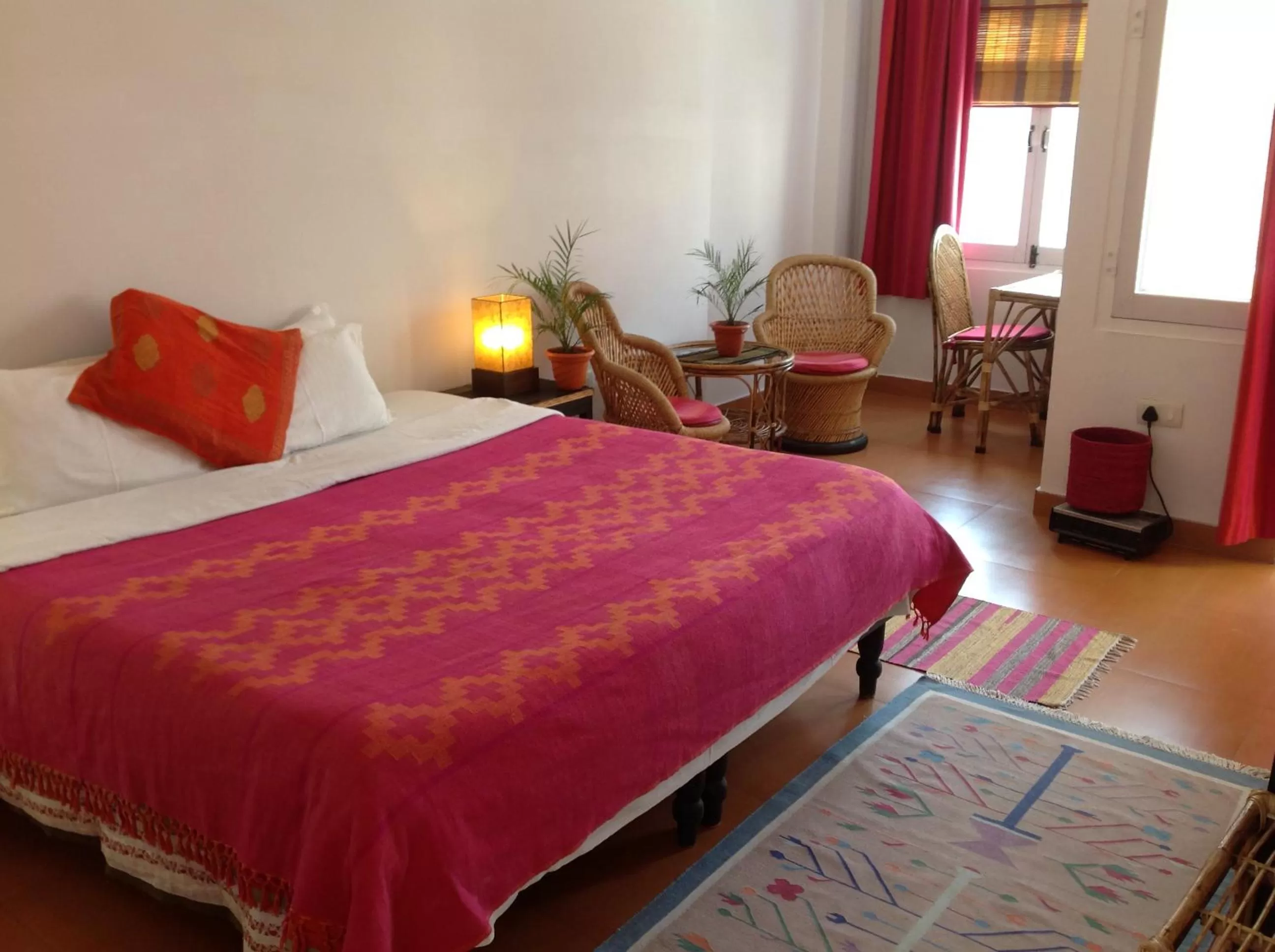 Photo of the whole room, Bed in Seventh Heaven Inn Rishikesh