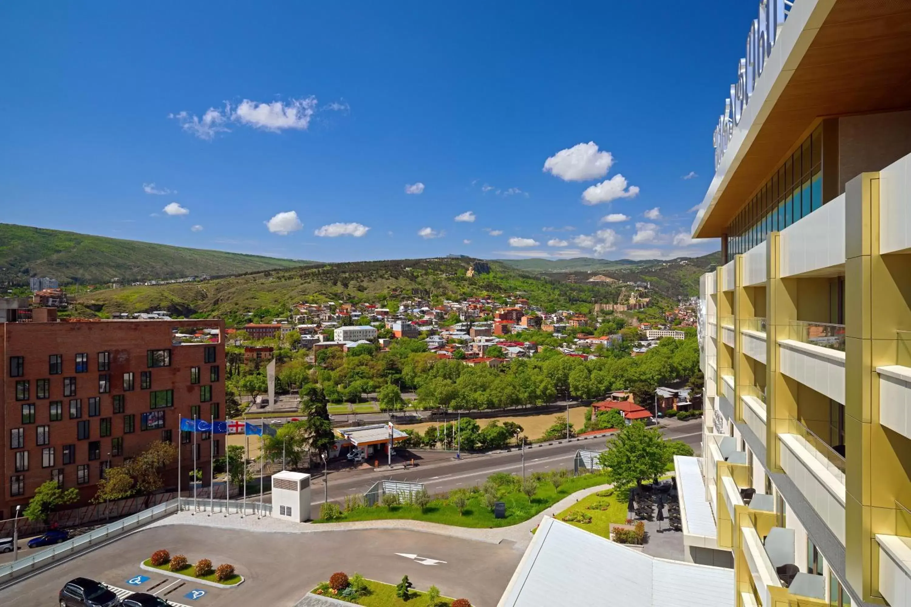 Bedroom, Pool View in Sheraton Grand Tbilisi Metechi Palace