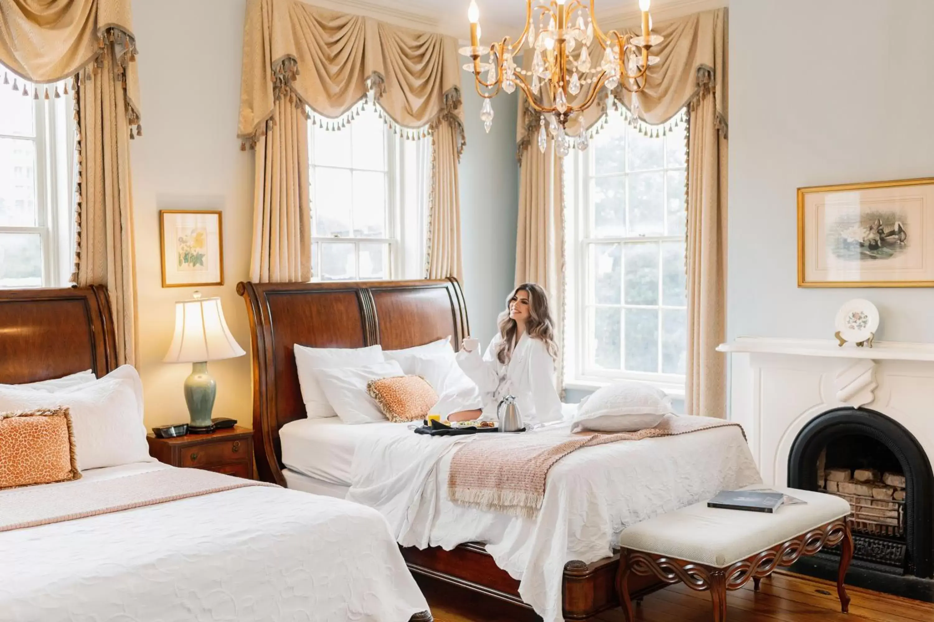 Bed in The Gastonian, Historic Inns of Savannah Collection