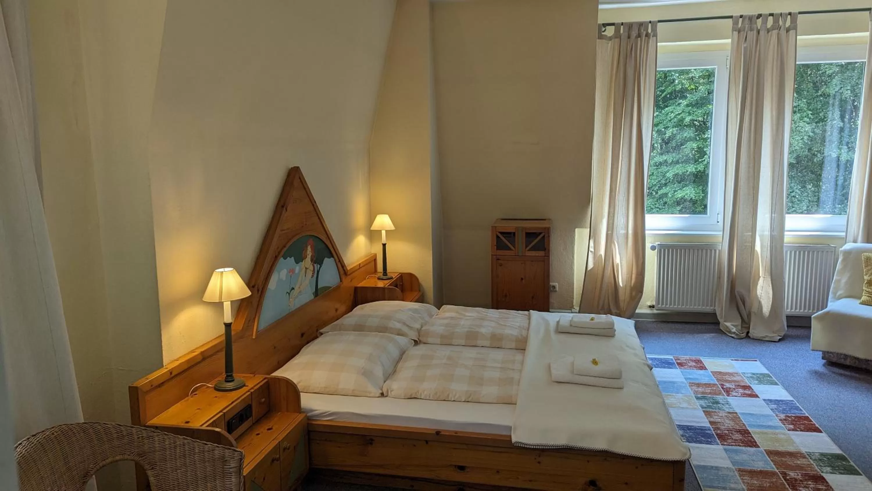 Photo of the whole room, Bed in Naturhotel Forsthaus