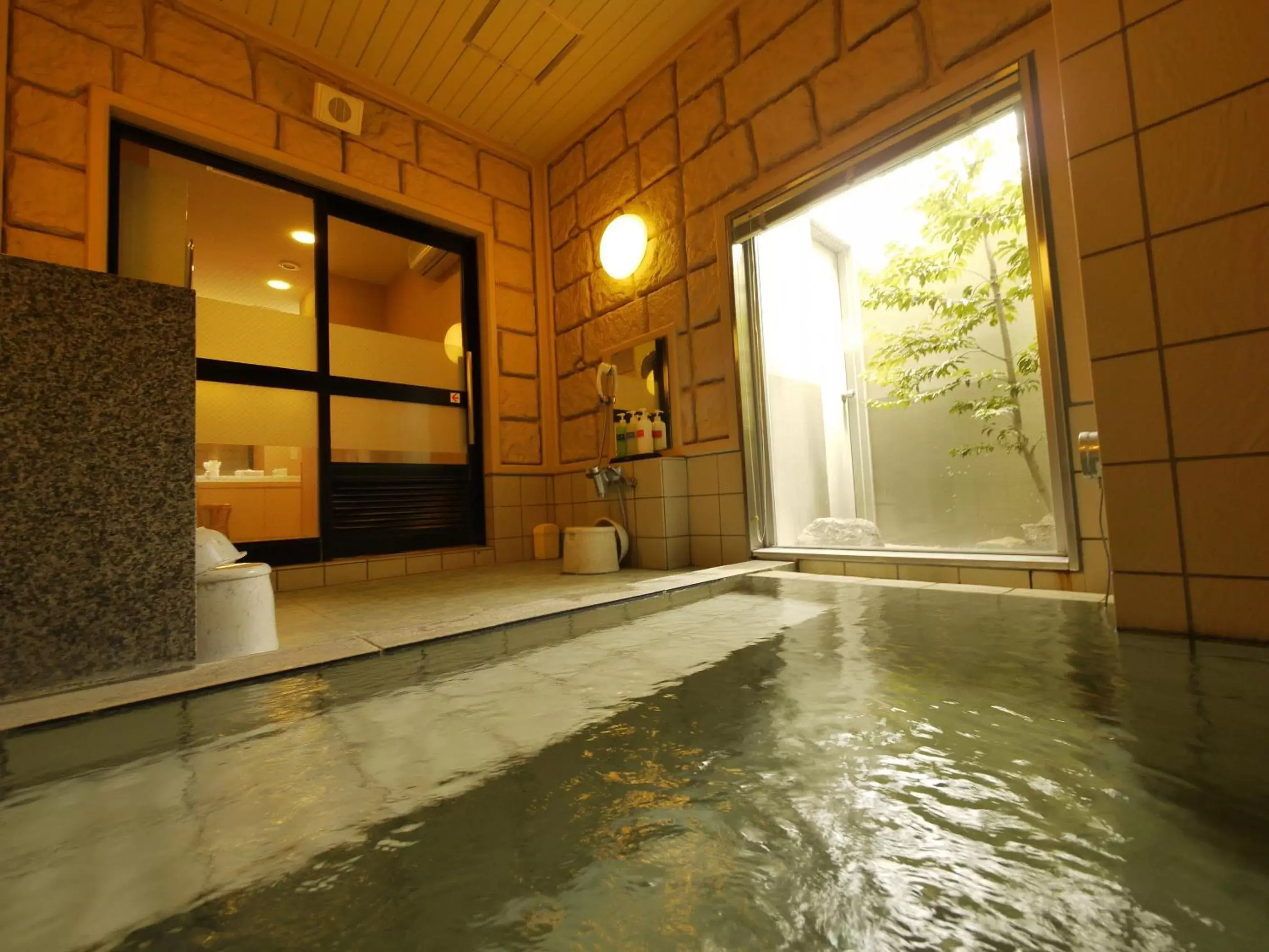 Bathroom, Swimming Pool in Hotel Route-Inn Honjo Ekiminami