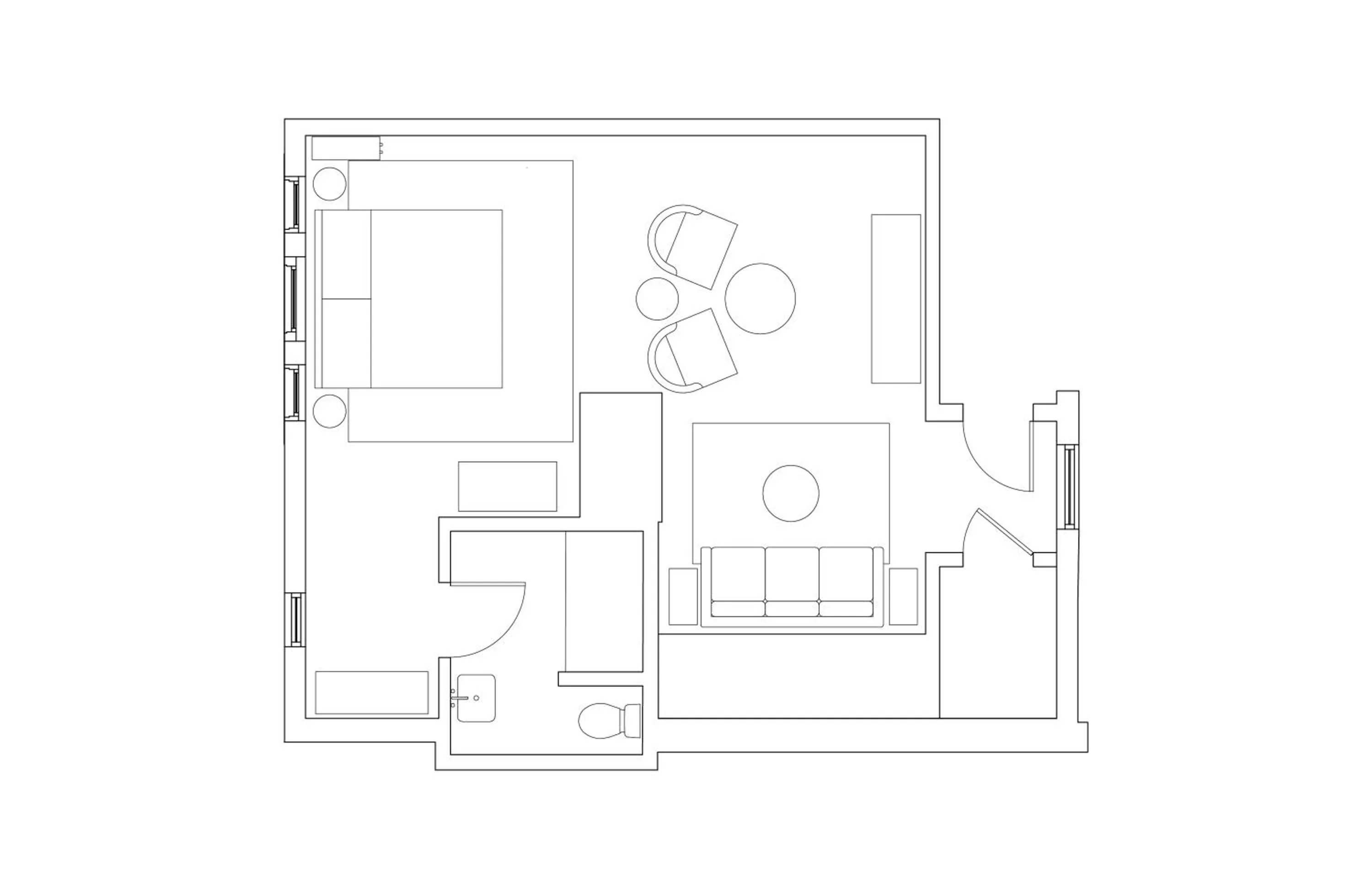 Floor plan in Blind Tiger Asheville