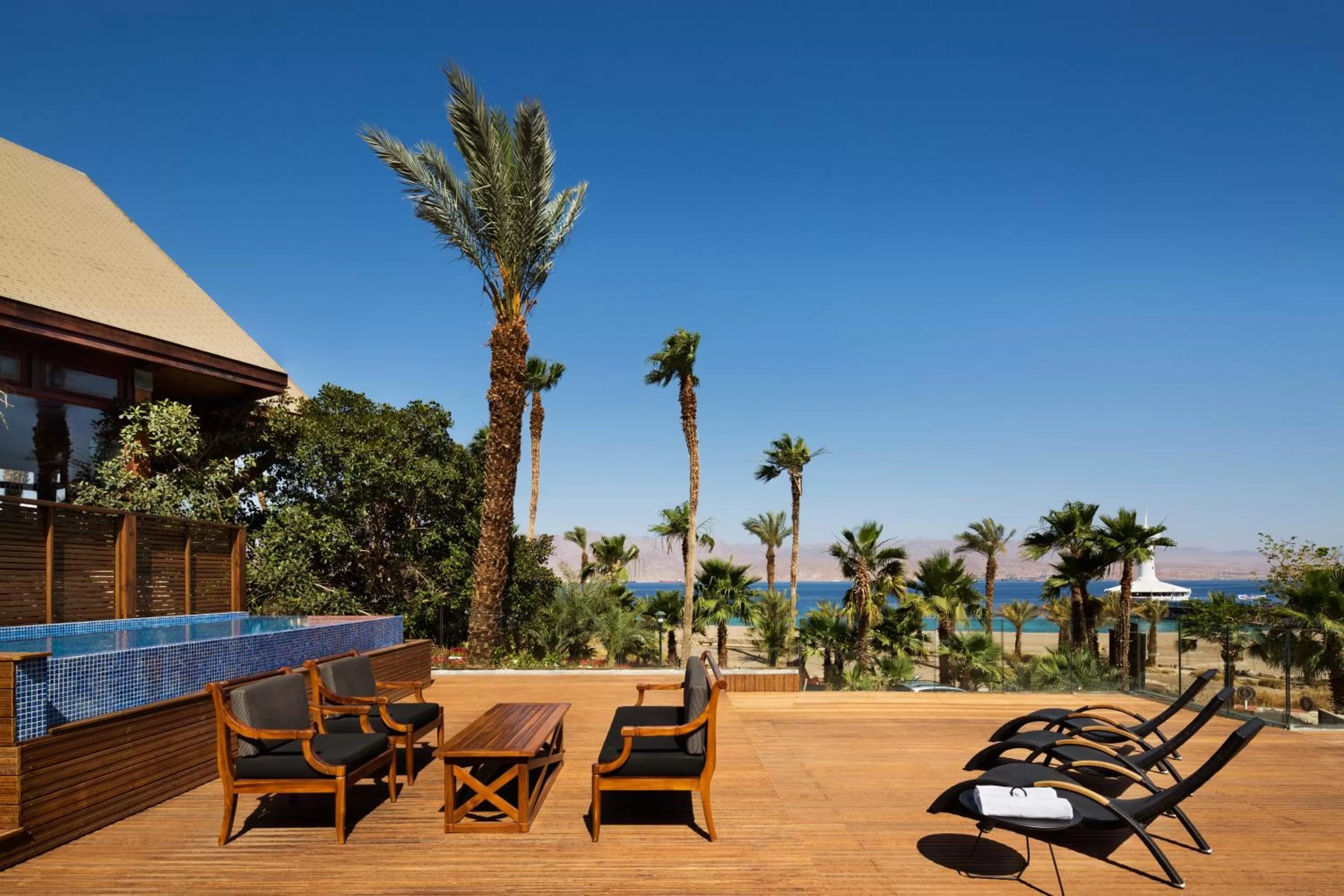 Patio in Herbert Samuel Royal Shangri-La Eilat
