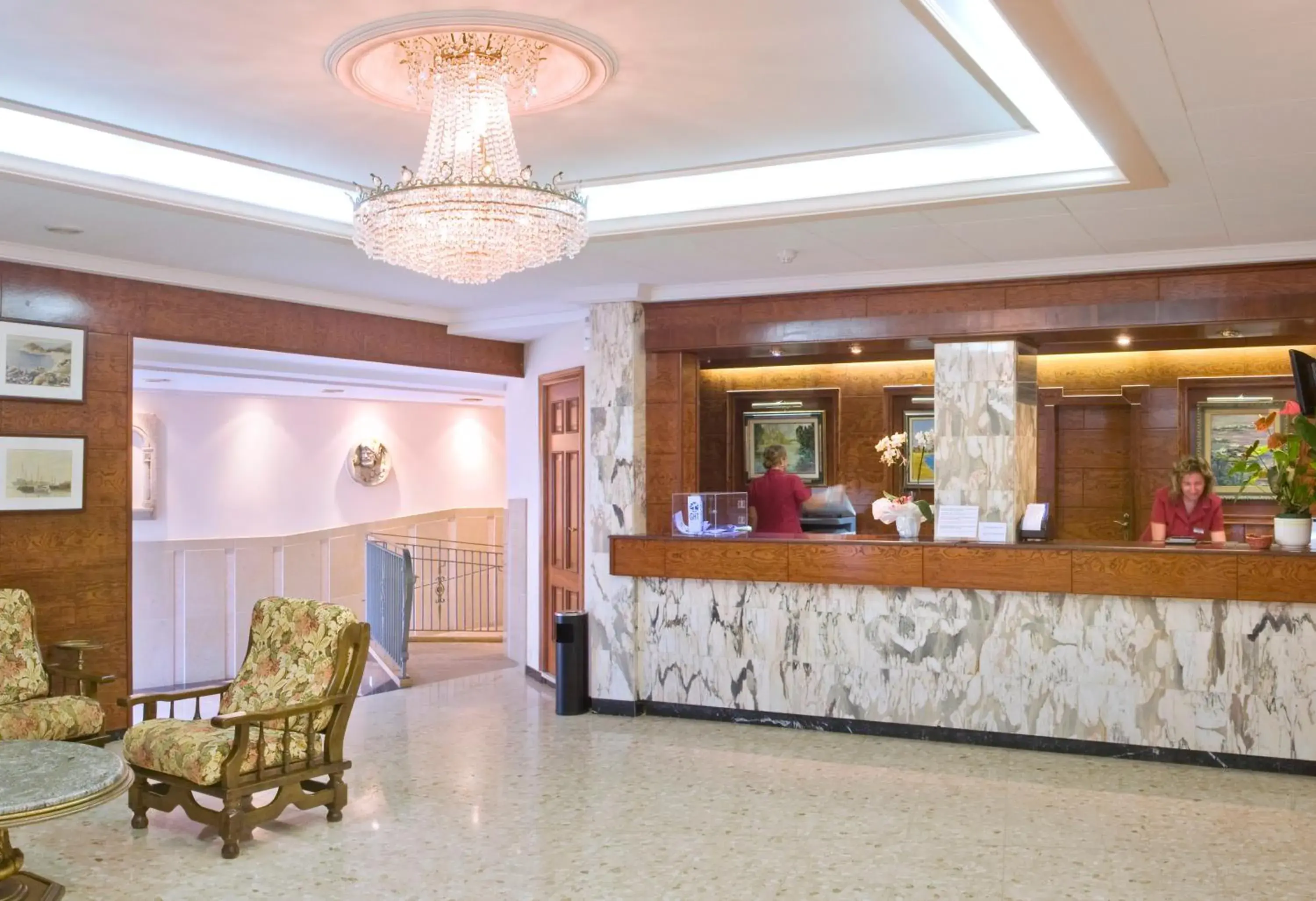 Lobby or reception in Hotel GHT Neptuno-Tossa & Venus SPA Lobby or reception in Hotel GHT Neptuno-Tossa & Venus SPA