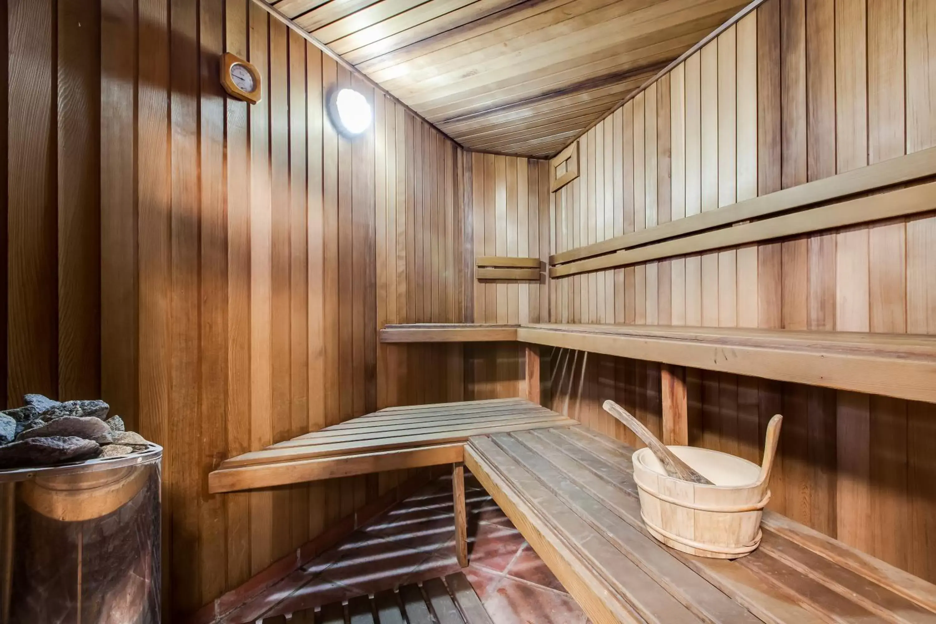 Steam room in Central Cosmo Apartment Hotel