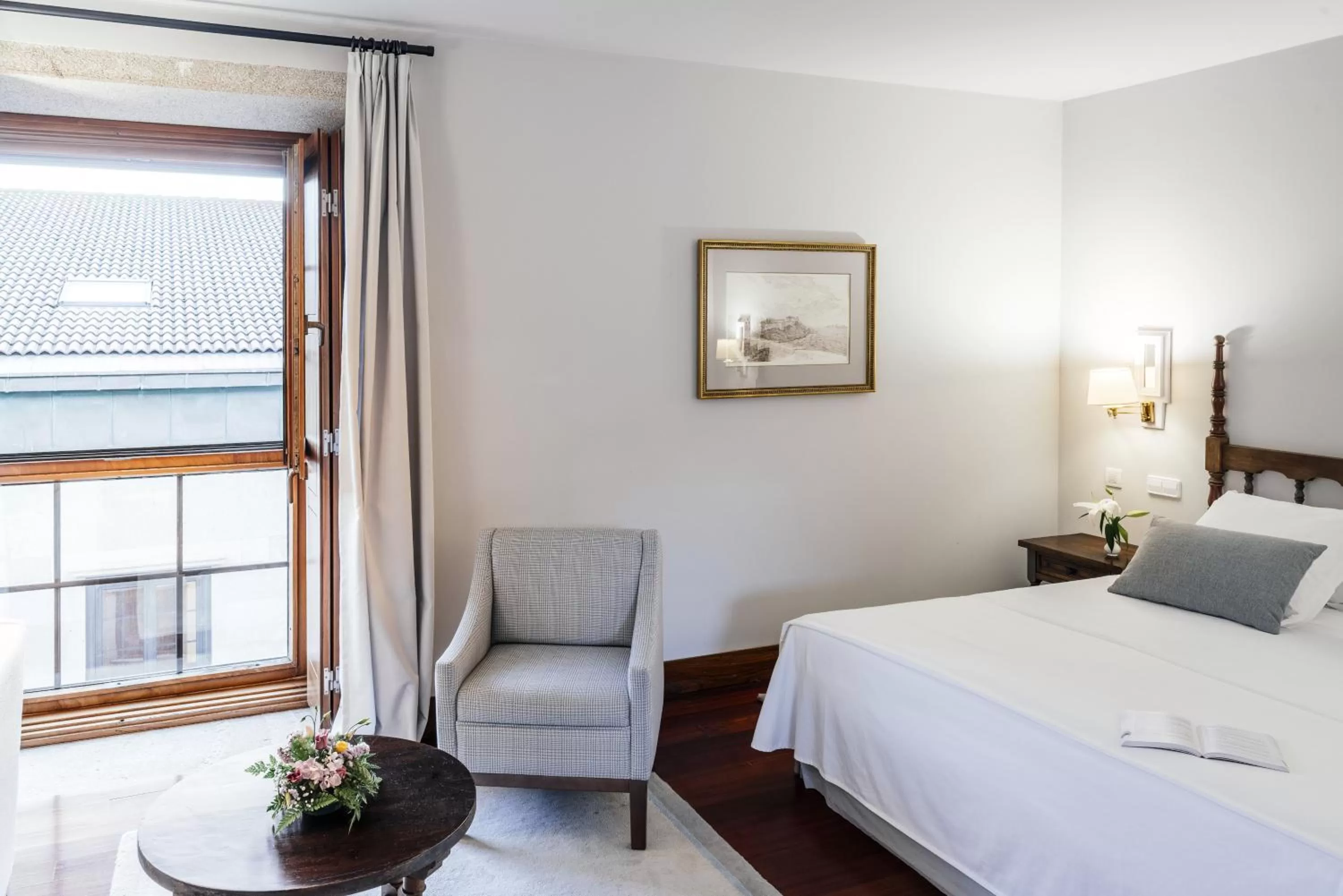 View (from property/room), Bed in Parador de Baiona