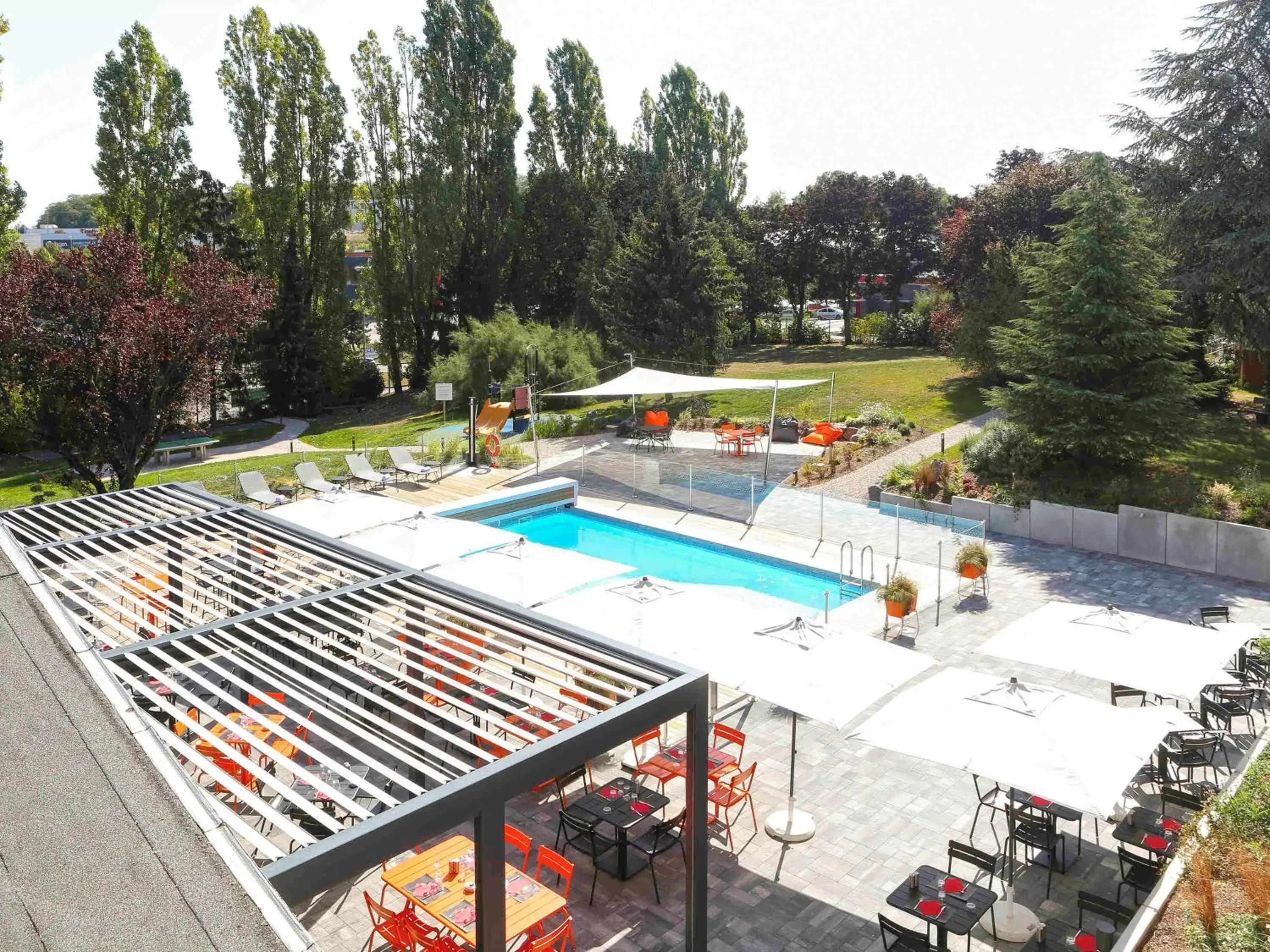 On site, Pool View in ibis Styles Nancy Sud