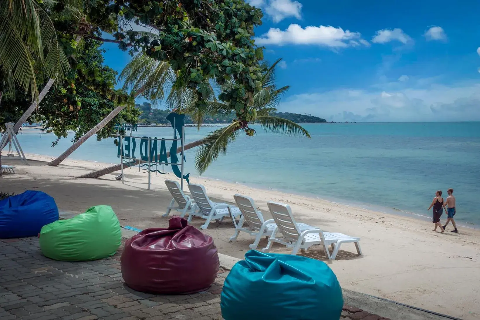 Beach in Sand Sea Resort & Spa - Lamai Beach , Koh Samui