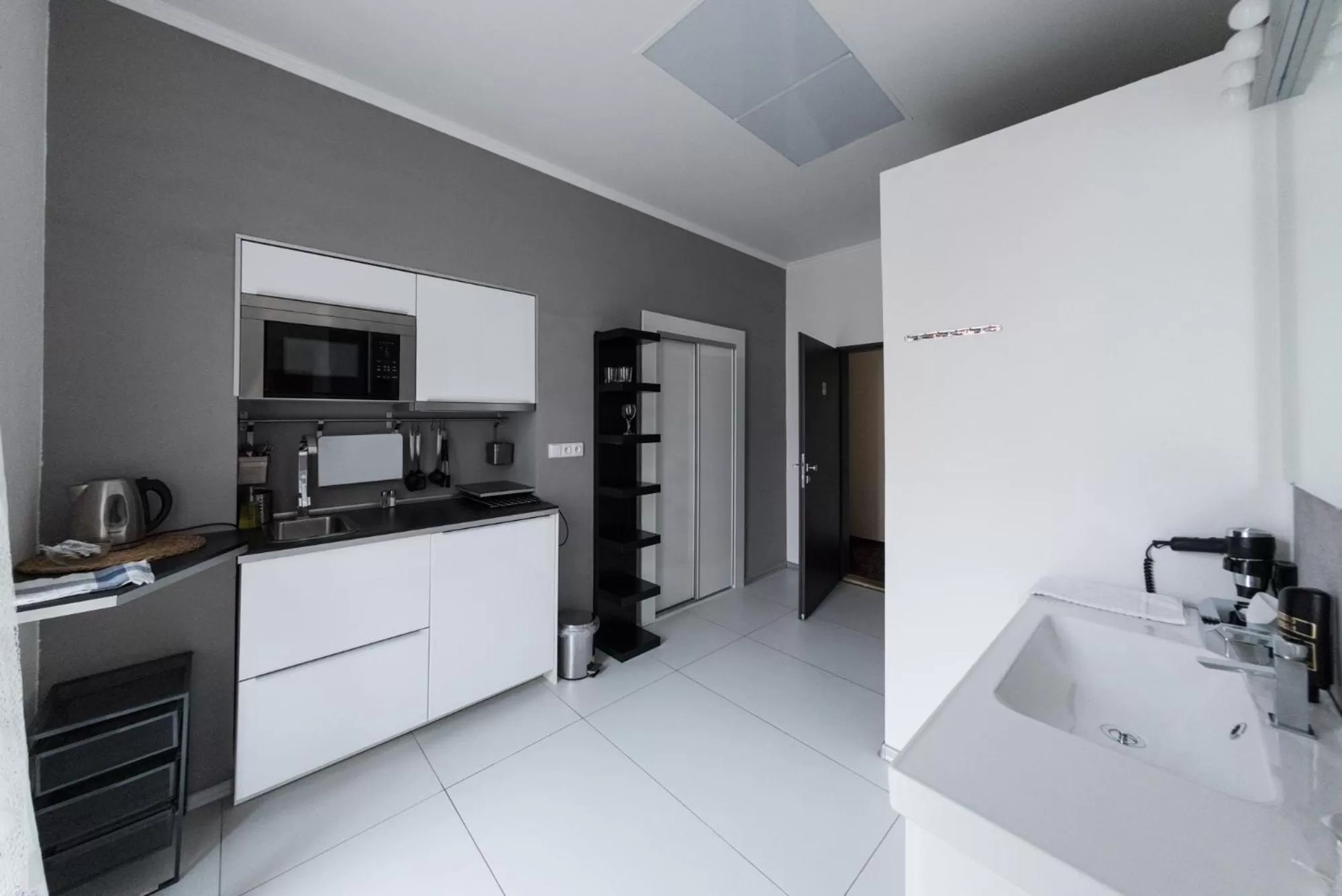 Kitchen or kitchenette in Hotel Plzeň