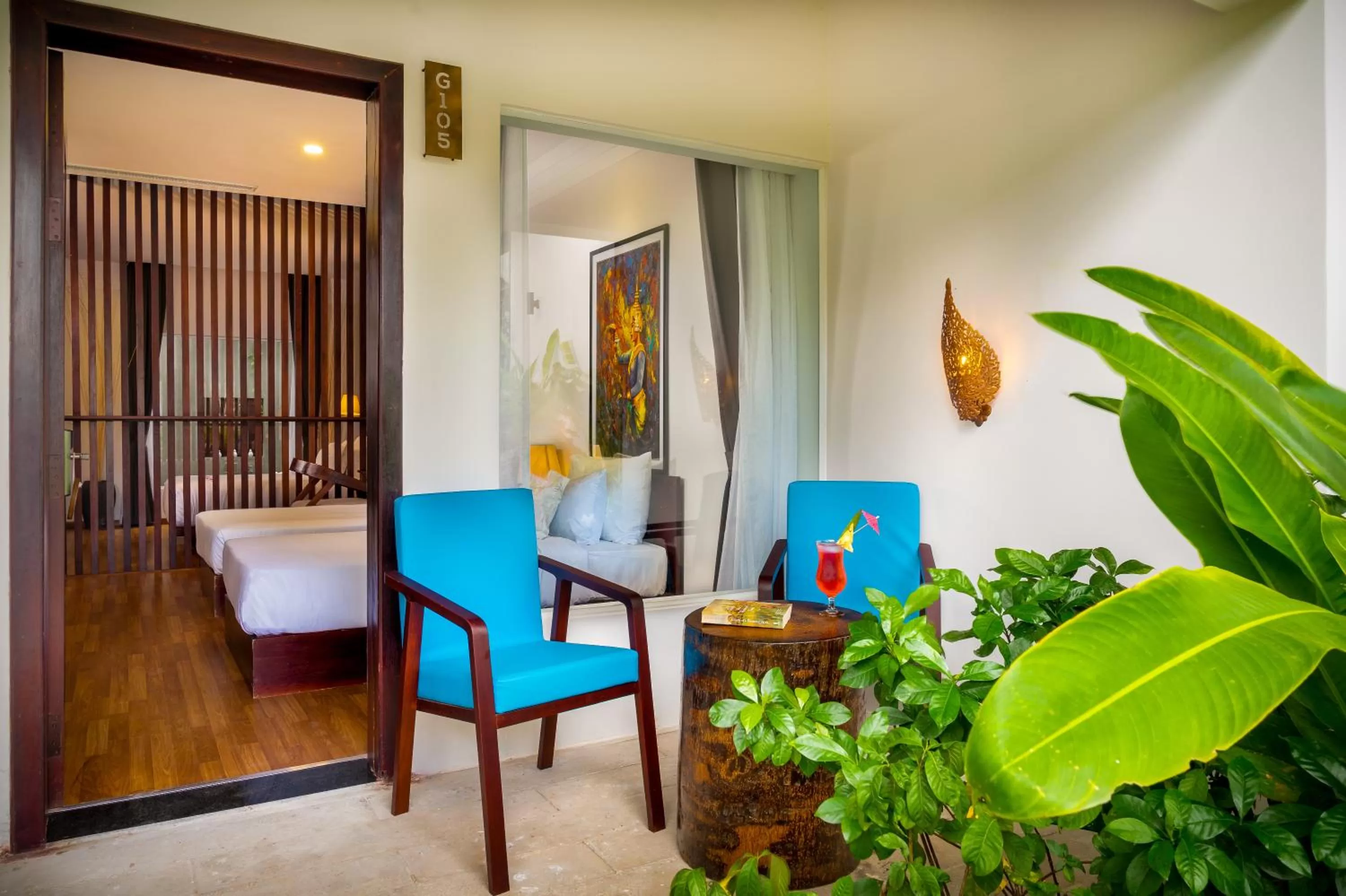 Seating area, Bed in Sabara Angkor Resort & Spa