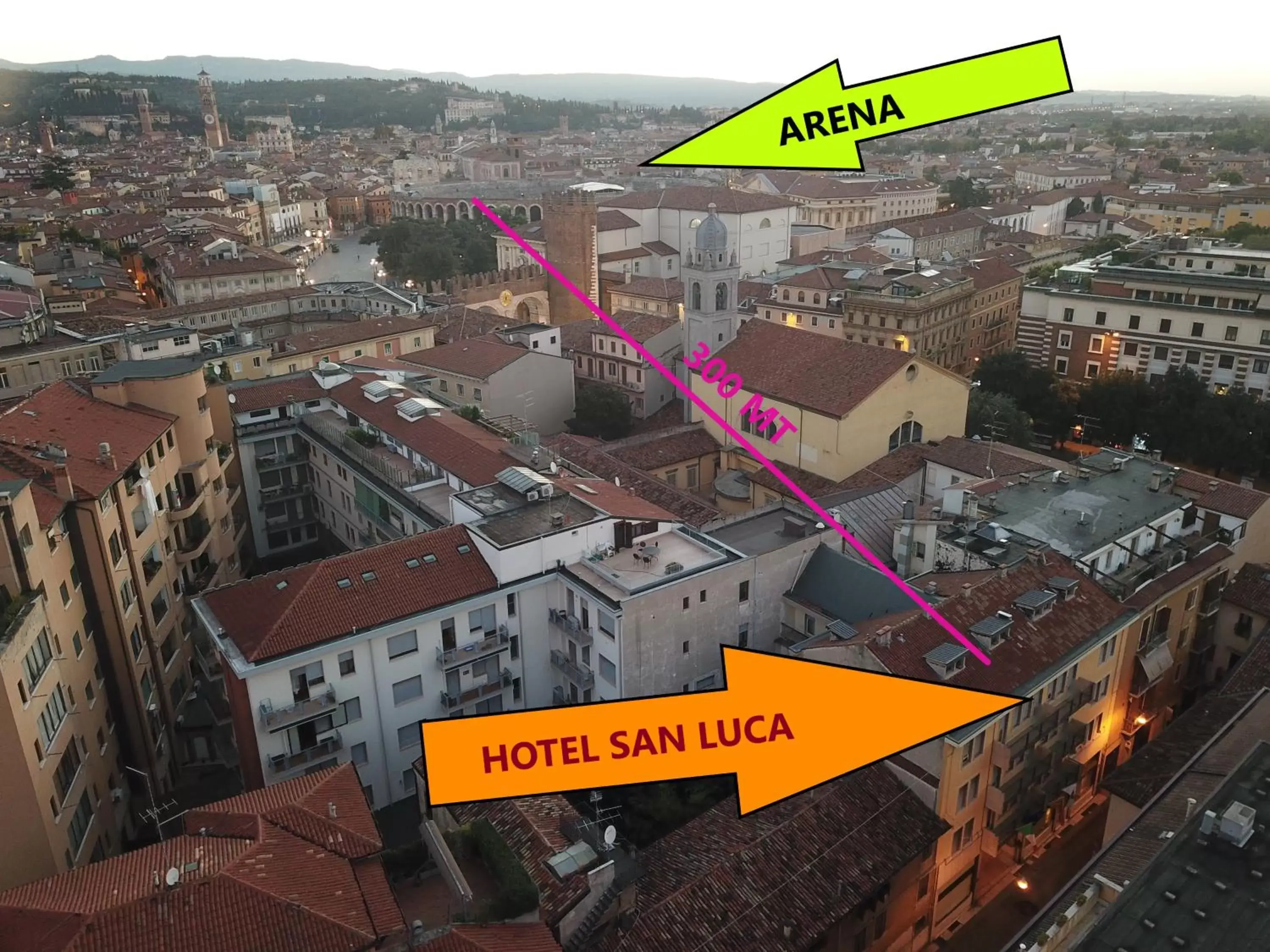Property building, Bird's-eye View in Hotel San Luca