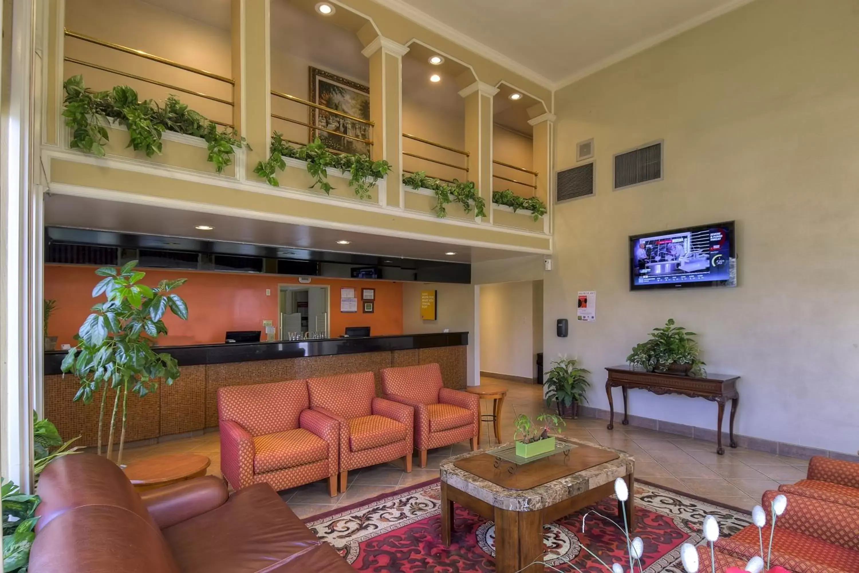 Communal lounge/ TV room, Lobby/Reception in Motel 6-Claremont, CA