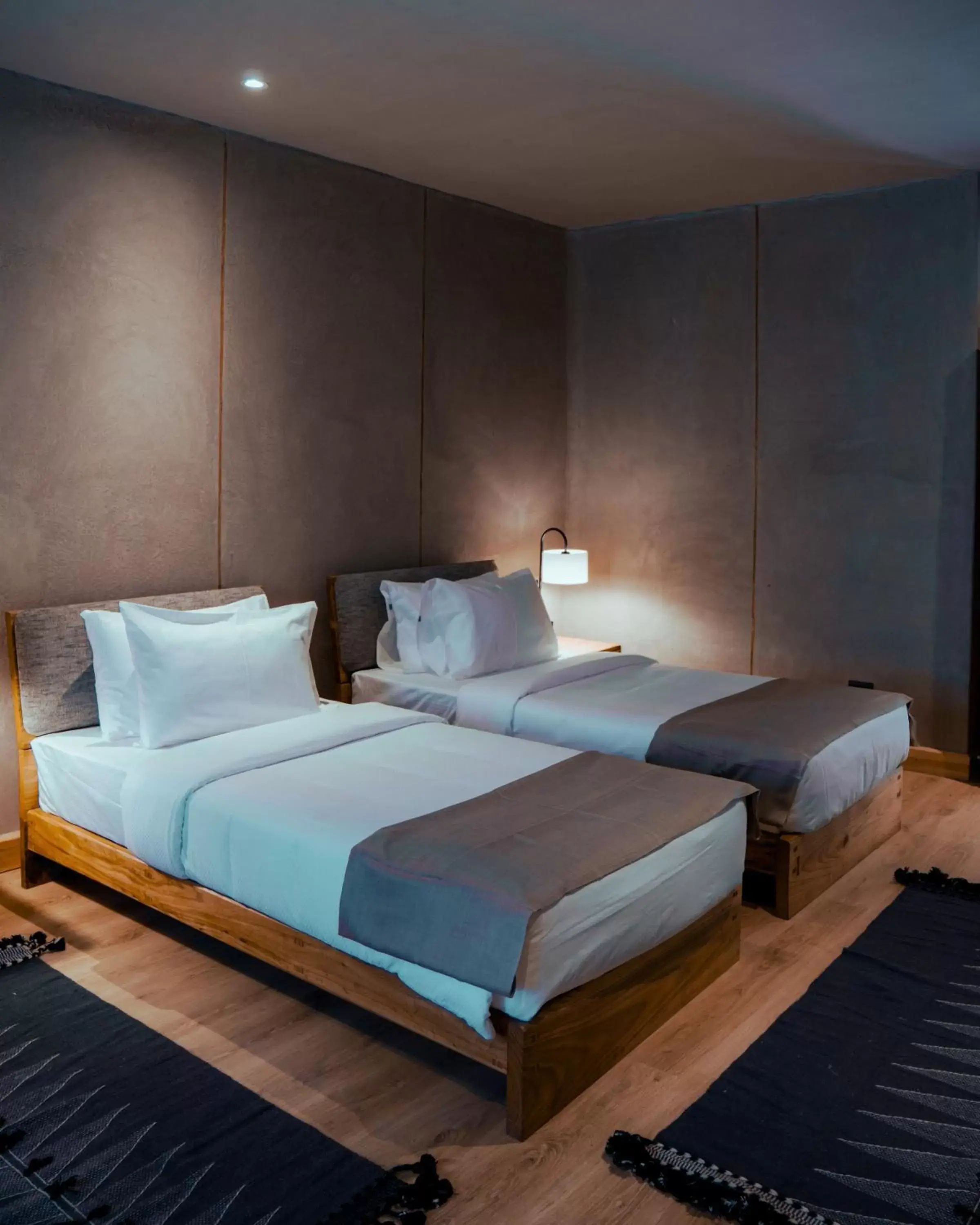 Bed in Chospa Hotel, Leh