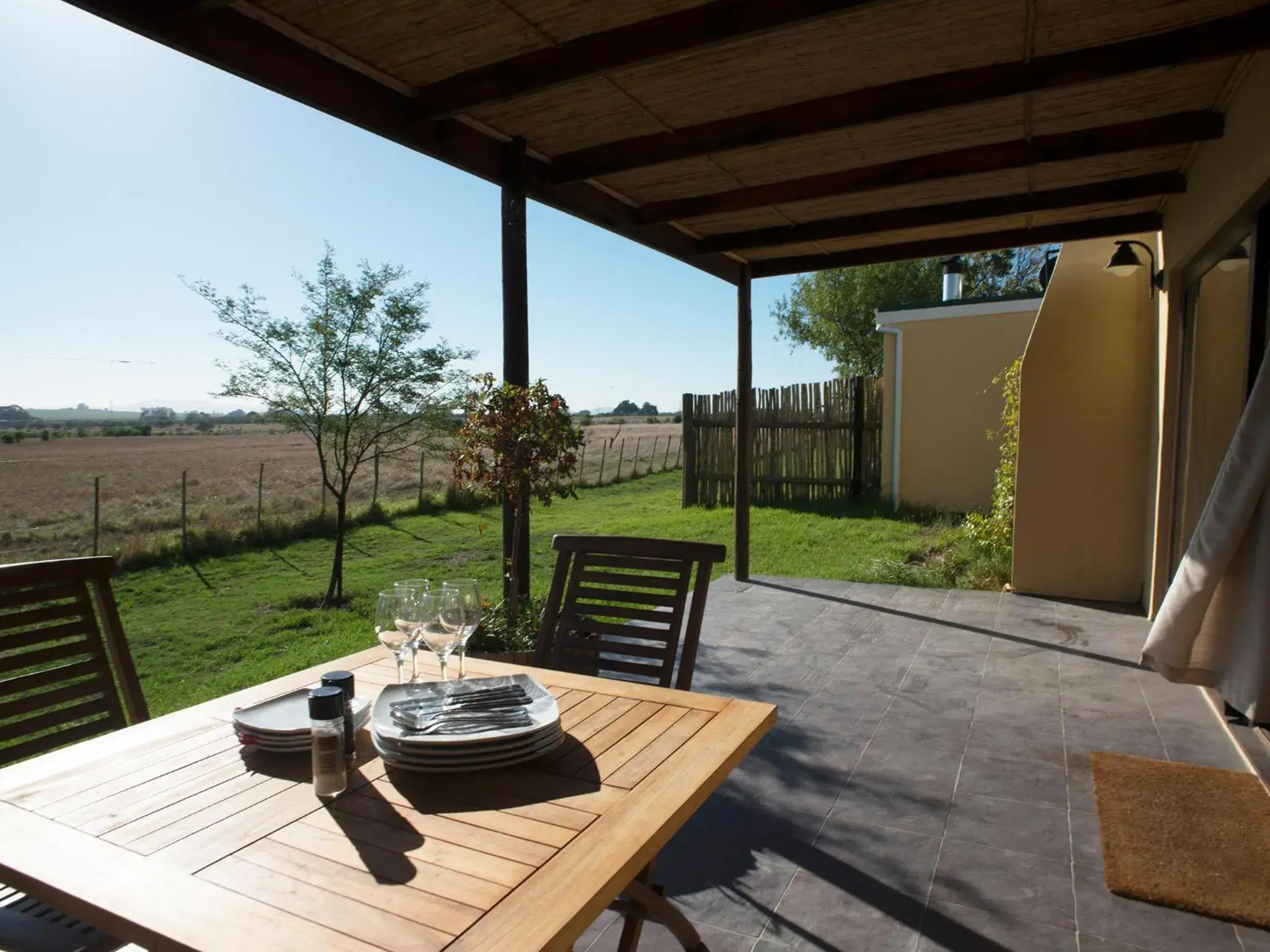 Patio in Wild Clover Cottages