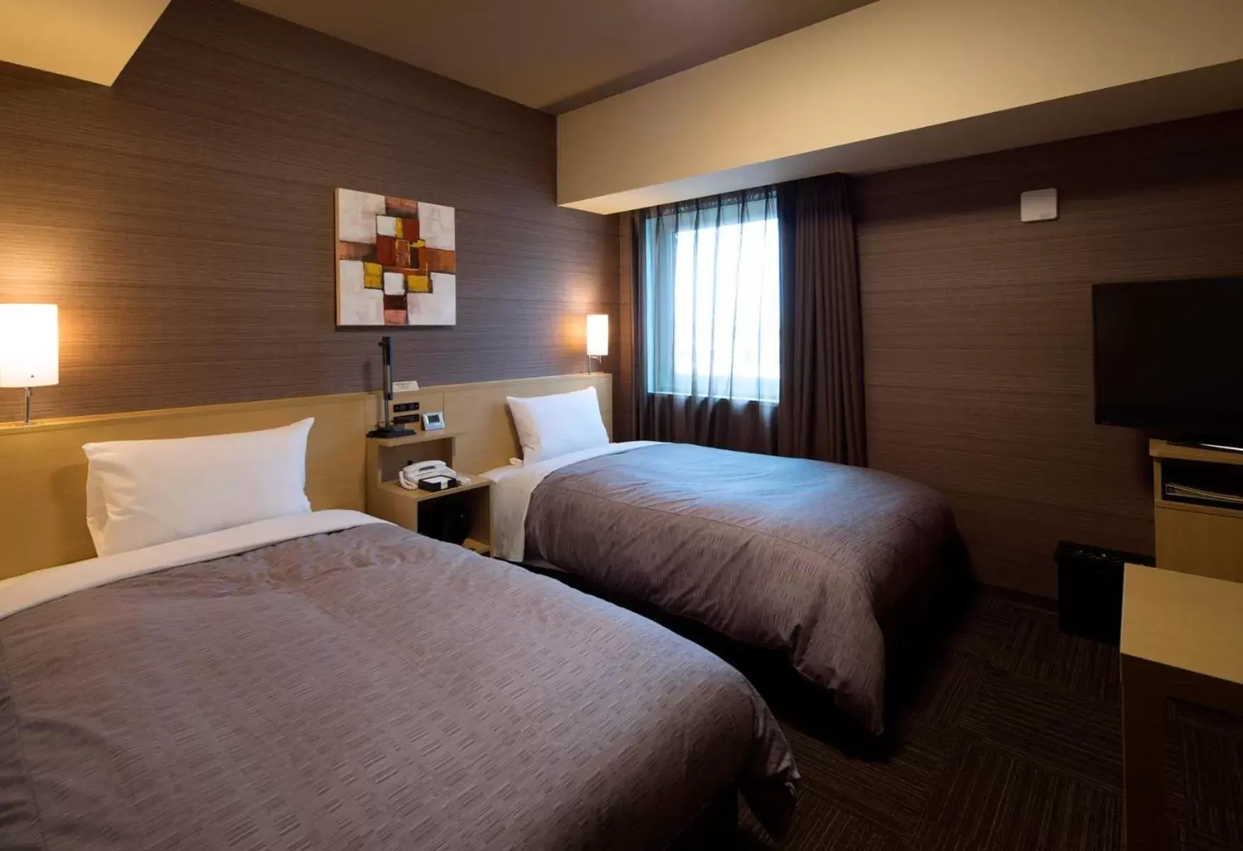 Photo of the whole room, Bed in HOTEL ROUTE-INN Osaka Takaishi Hagoromo Ekimae