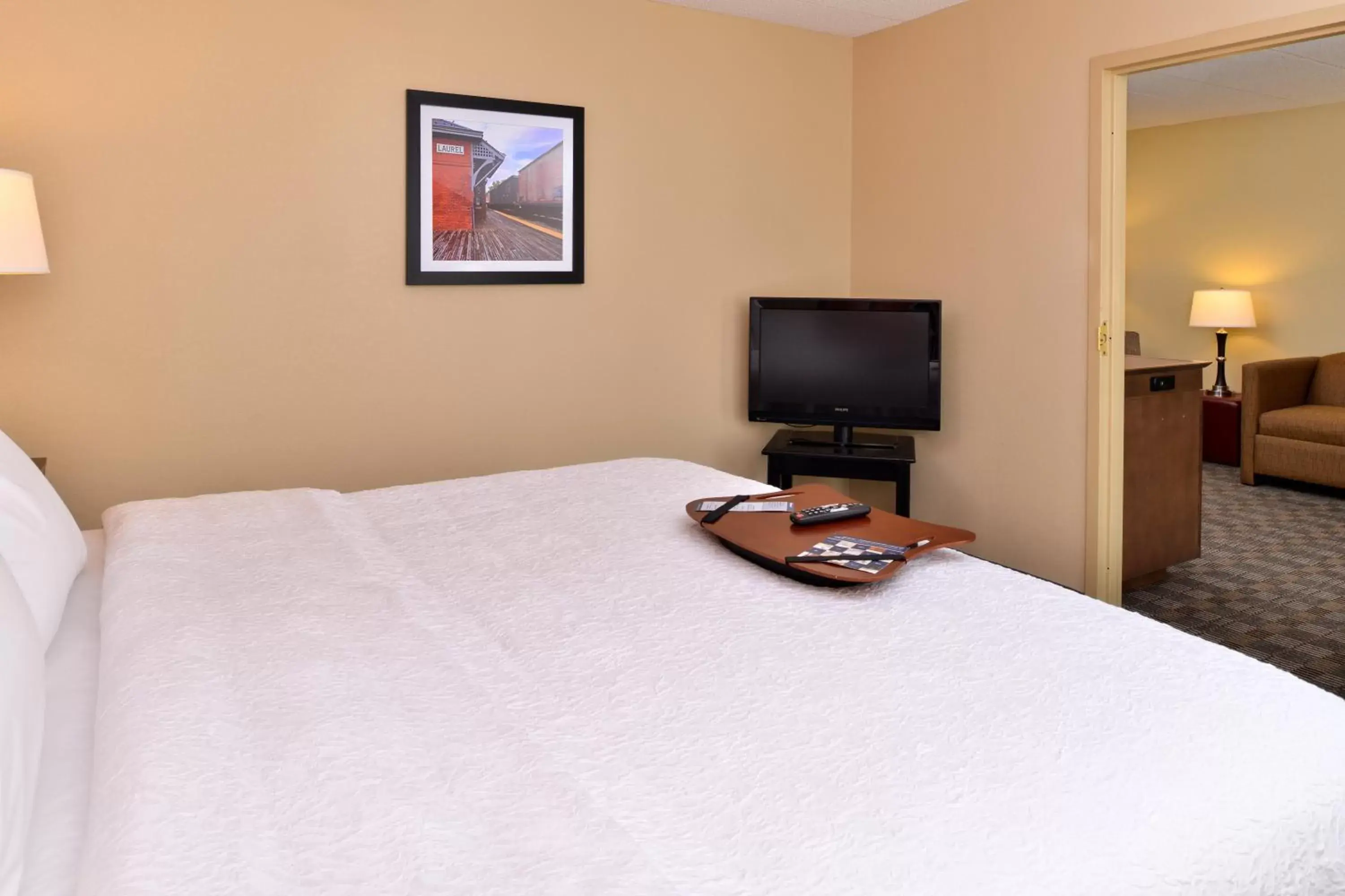 Bed, TV/Entertainment Center in Comfort Inn Laurel - Fort Meade