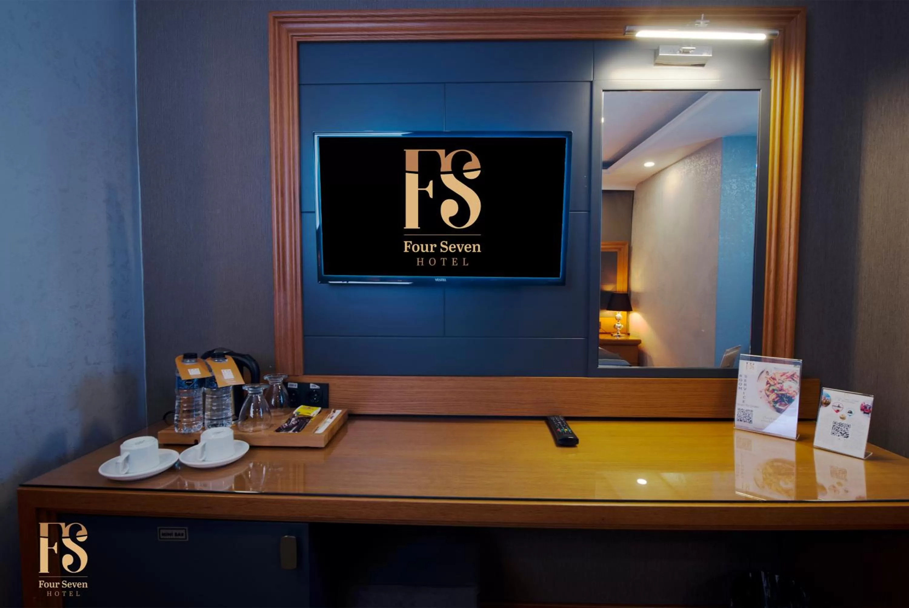 Text overlay in FOUR SEVEN HOTEL