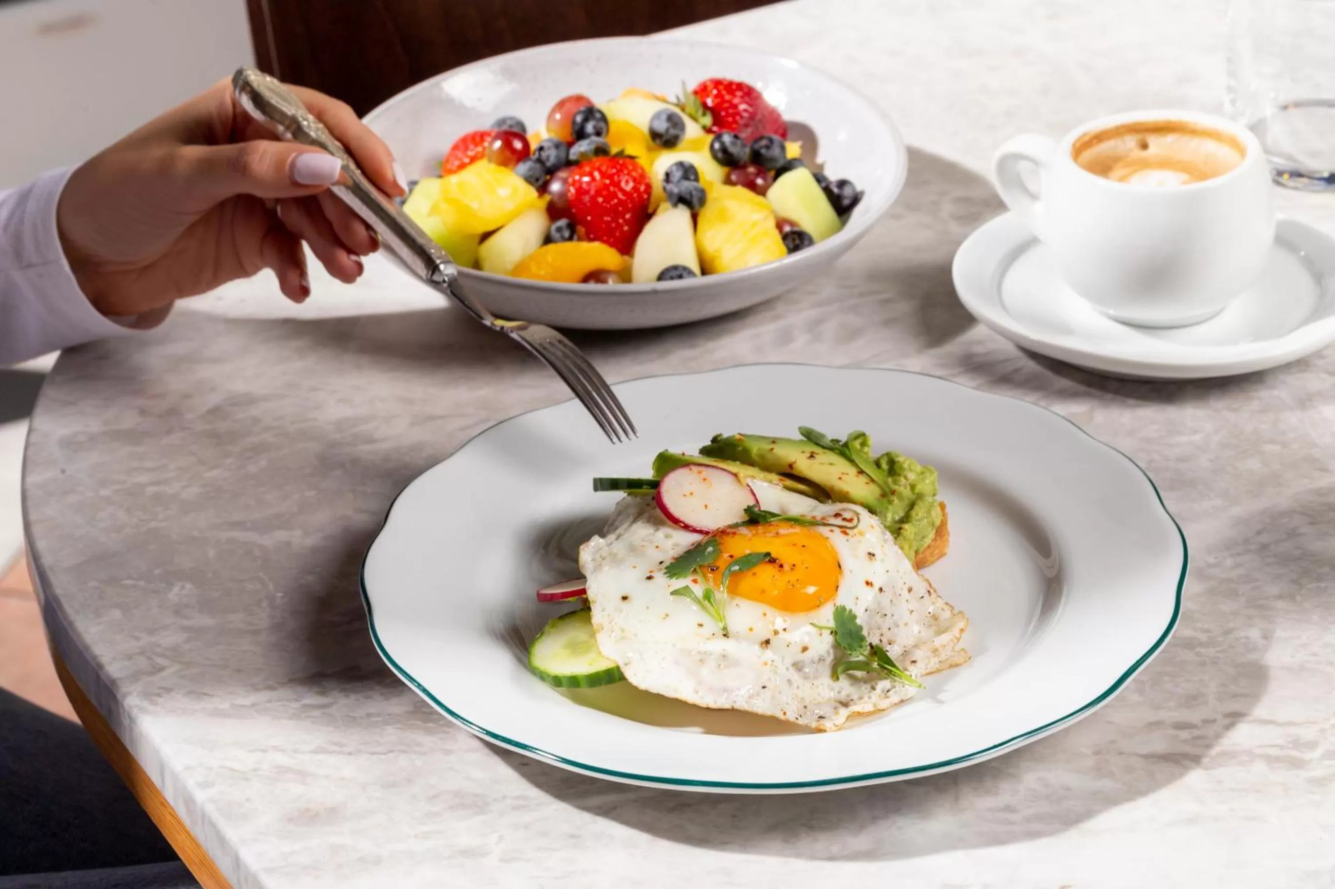 Breakfast in Hilton Garden Inn Montreal Midtown, Quebec, Canada