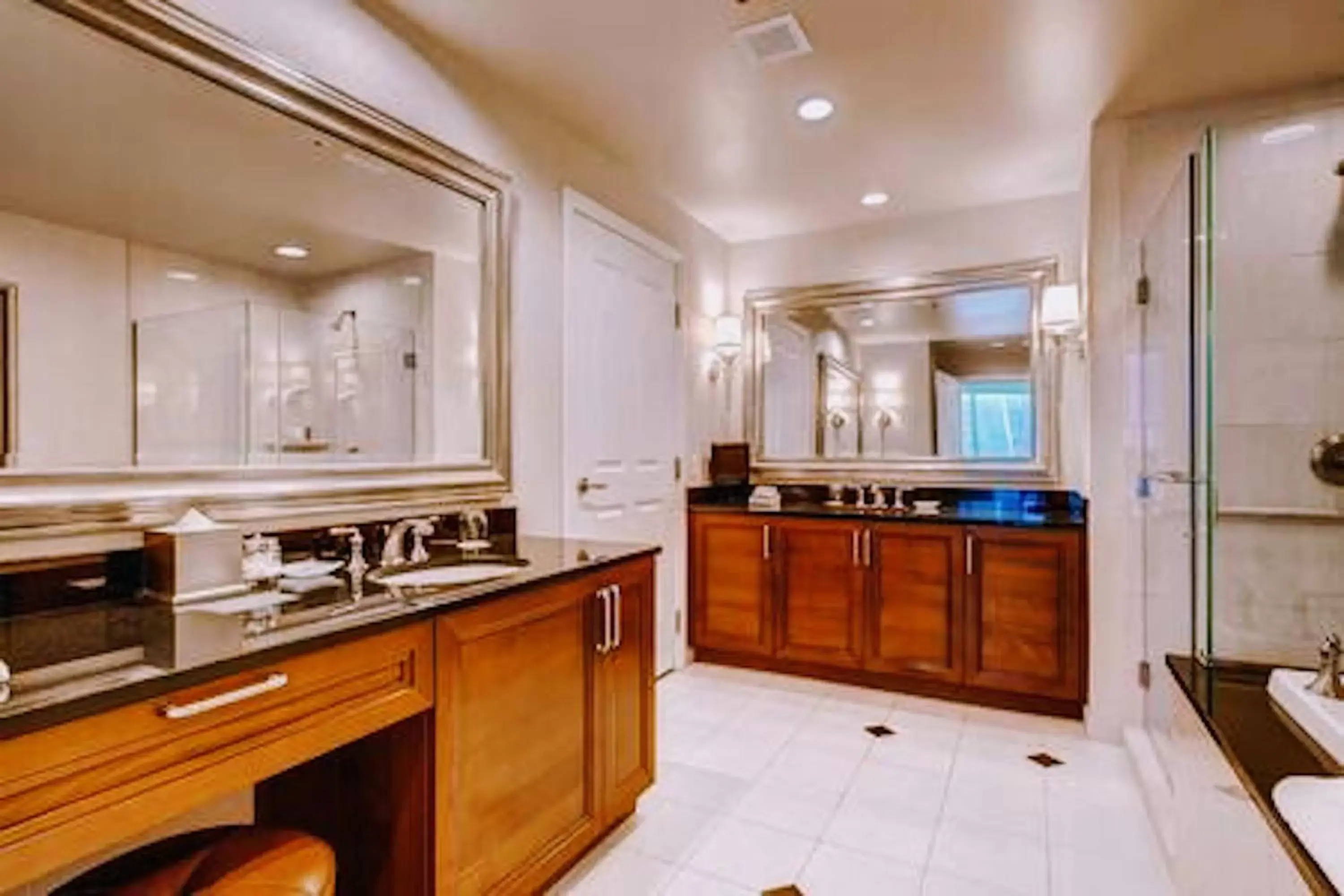 Bathroom, Kitchen/Kitchenette in MGM Signature Strip view balcony full kitchen - 1 Br suite 2 full bath - F1 track view