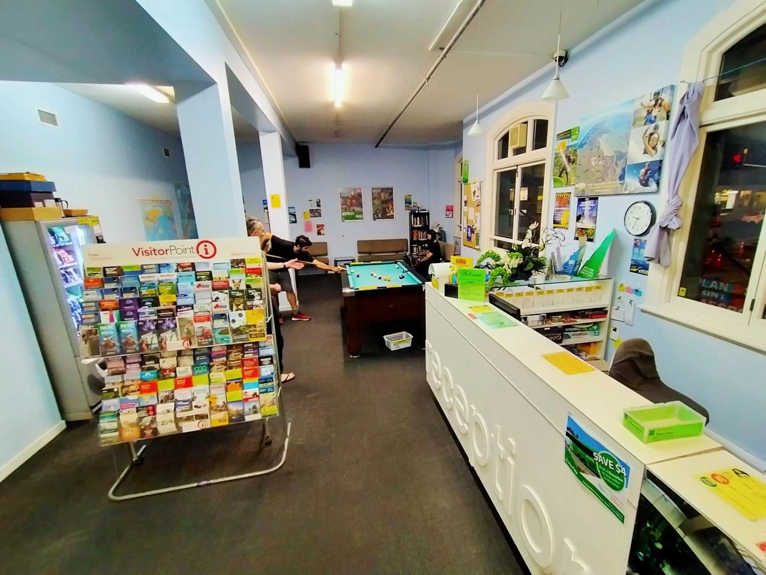 Billiard in Surf 'N' Snow Backpackers Across Sky Tower