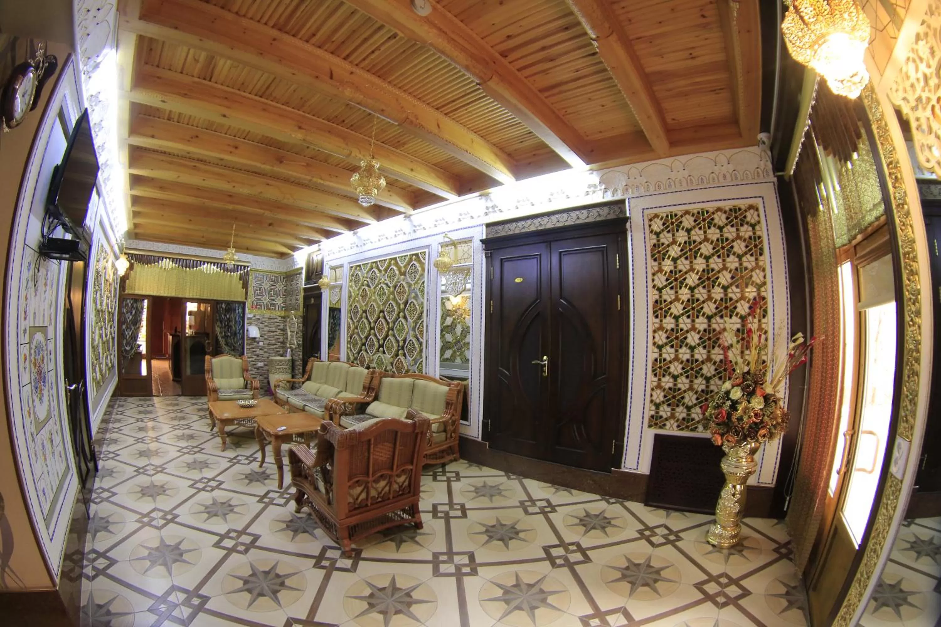 Seating area in Nurafshon Boutique