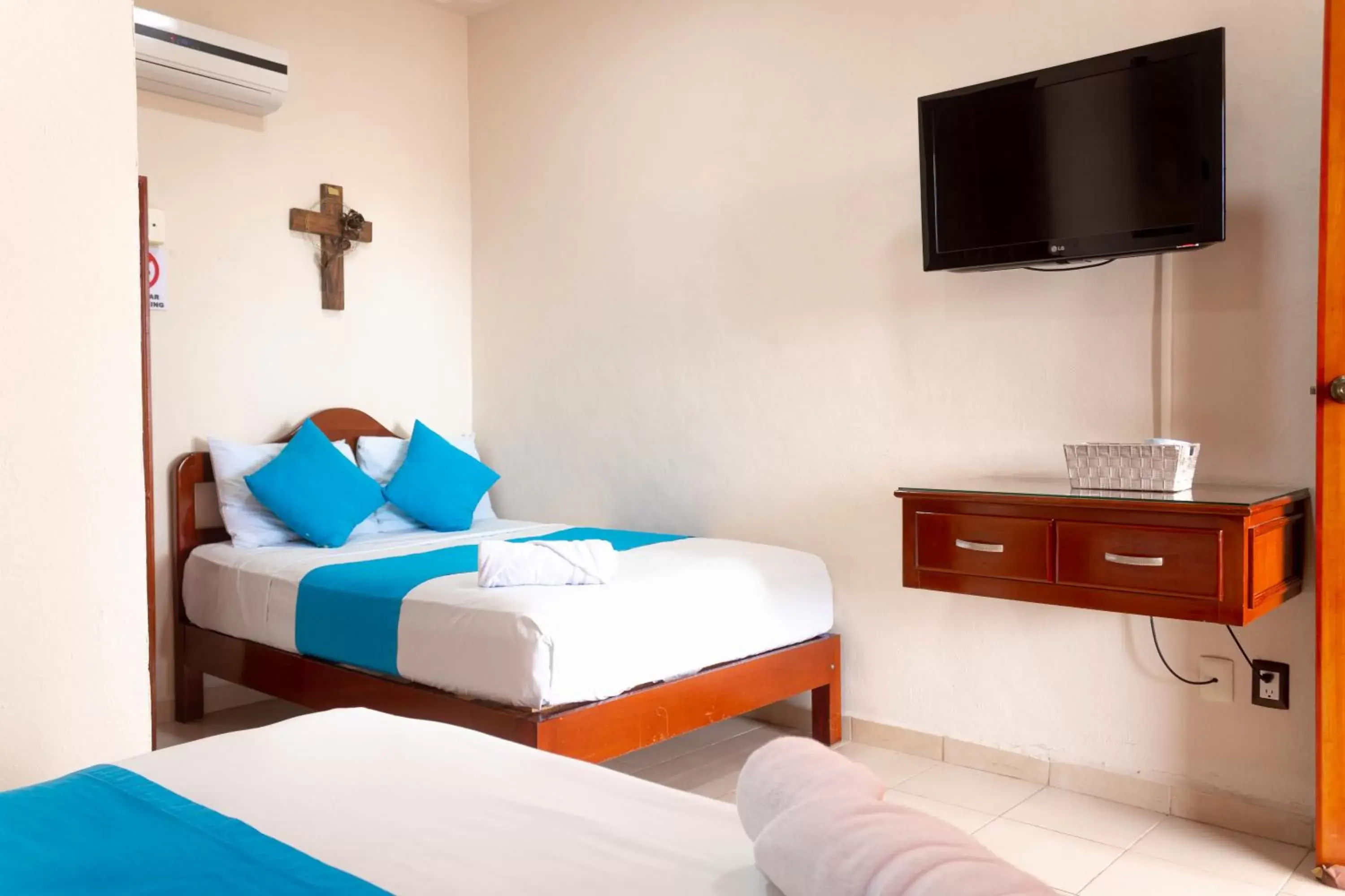Bed in Hotel Bacalar Magico