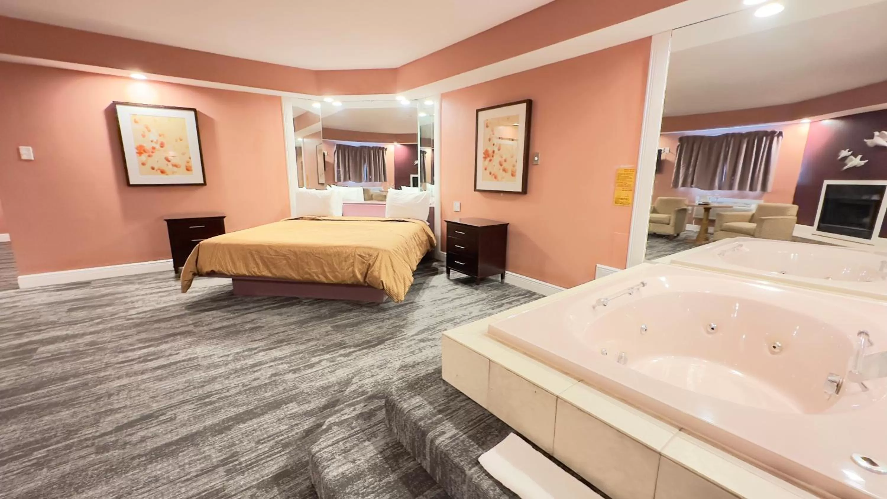 Bed in Inn of the Dove - Romantic Luxury Suites with Jacuzzi & Seasonal Fireplace at Harrisburg-Hershey-Philadelphia, PA