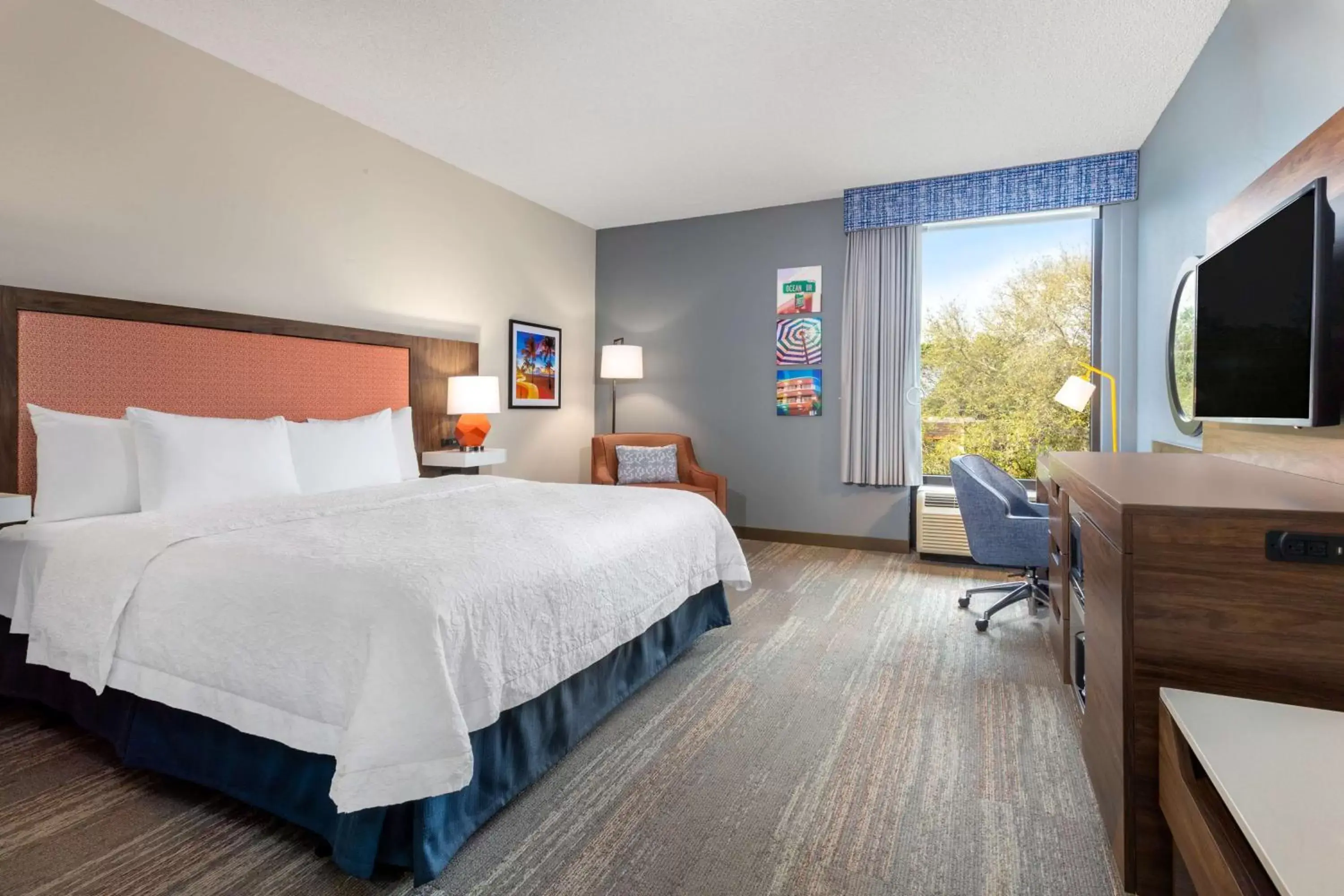 King Room - Mobility Accessible/Non-Smoking in Hampton Inn Commercial Boulevard-Fort Lauderdale