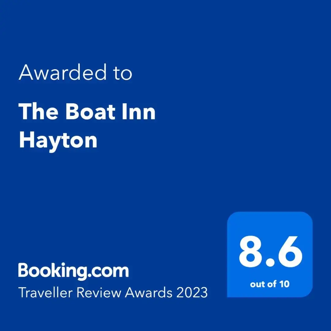 Logo/Certificate/Sign/Award in The Boat Inn Hayton