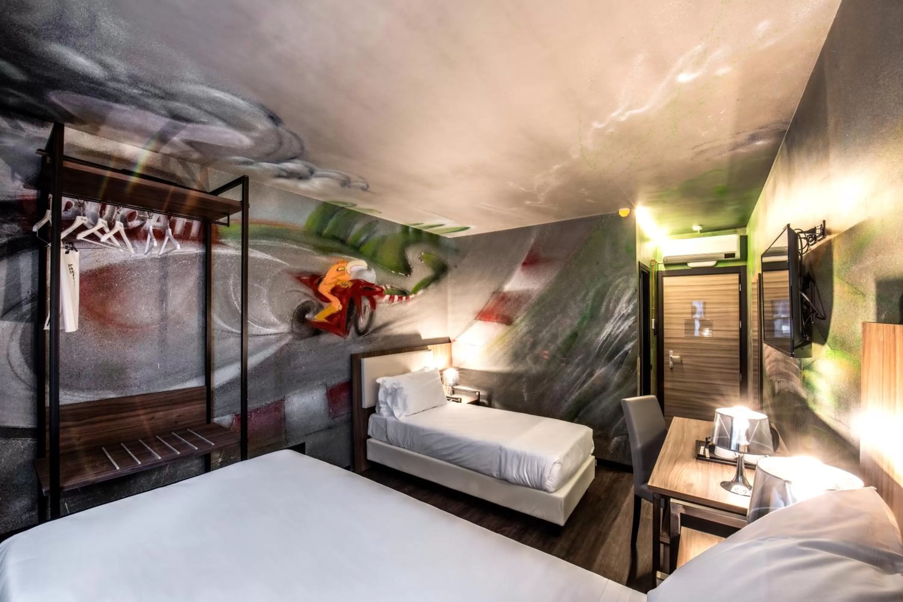 Bed in Muraless Art Hotel - WorldHotels Crafted