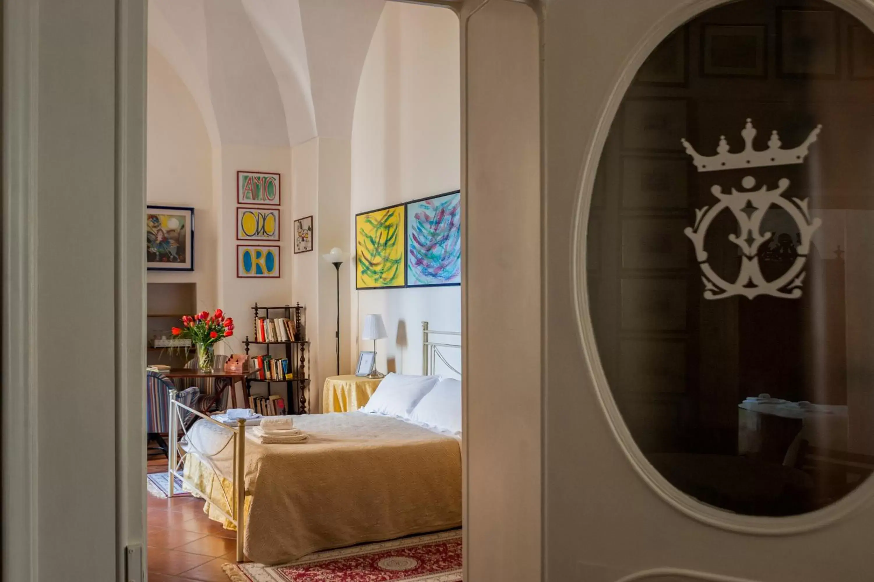 Bedroom in Palazzo Bernardini Suites