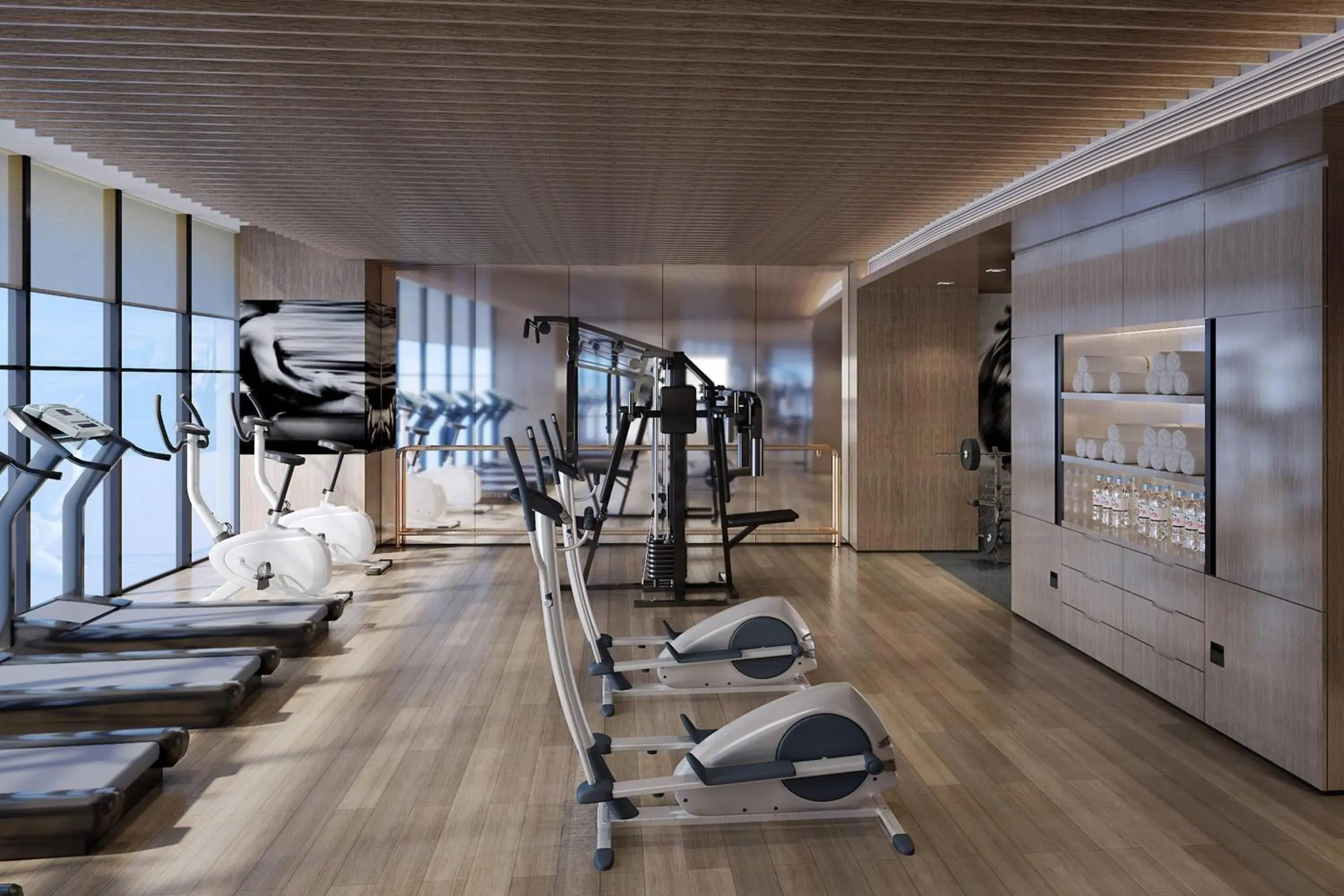 Fitness centre/facilities, Fitness Center/Facilities in Courtyard by Marriott Shanghai Songjiang