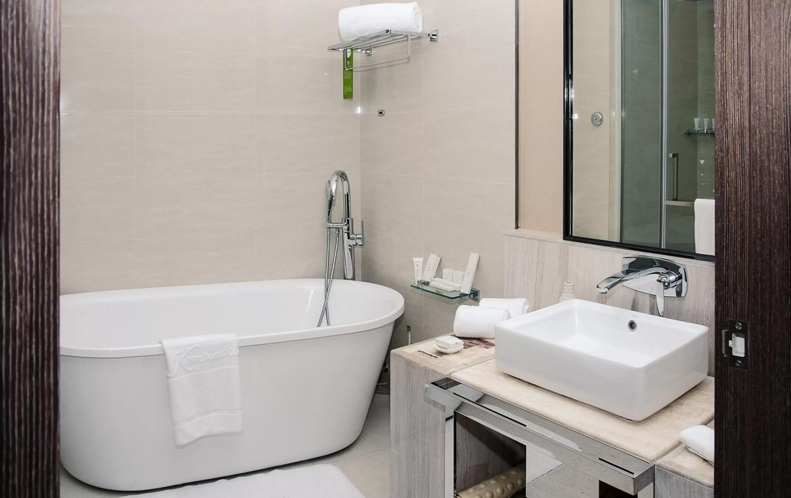 Bathroom in Fleuve Congo Hotel By Blazon Hotels