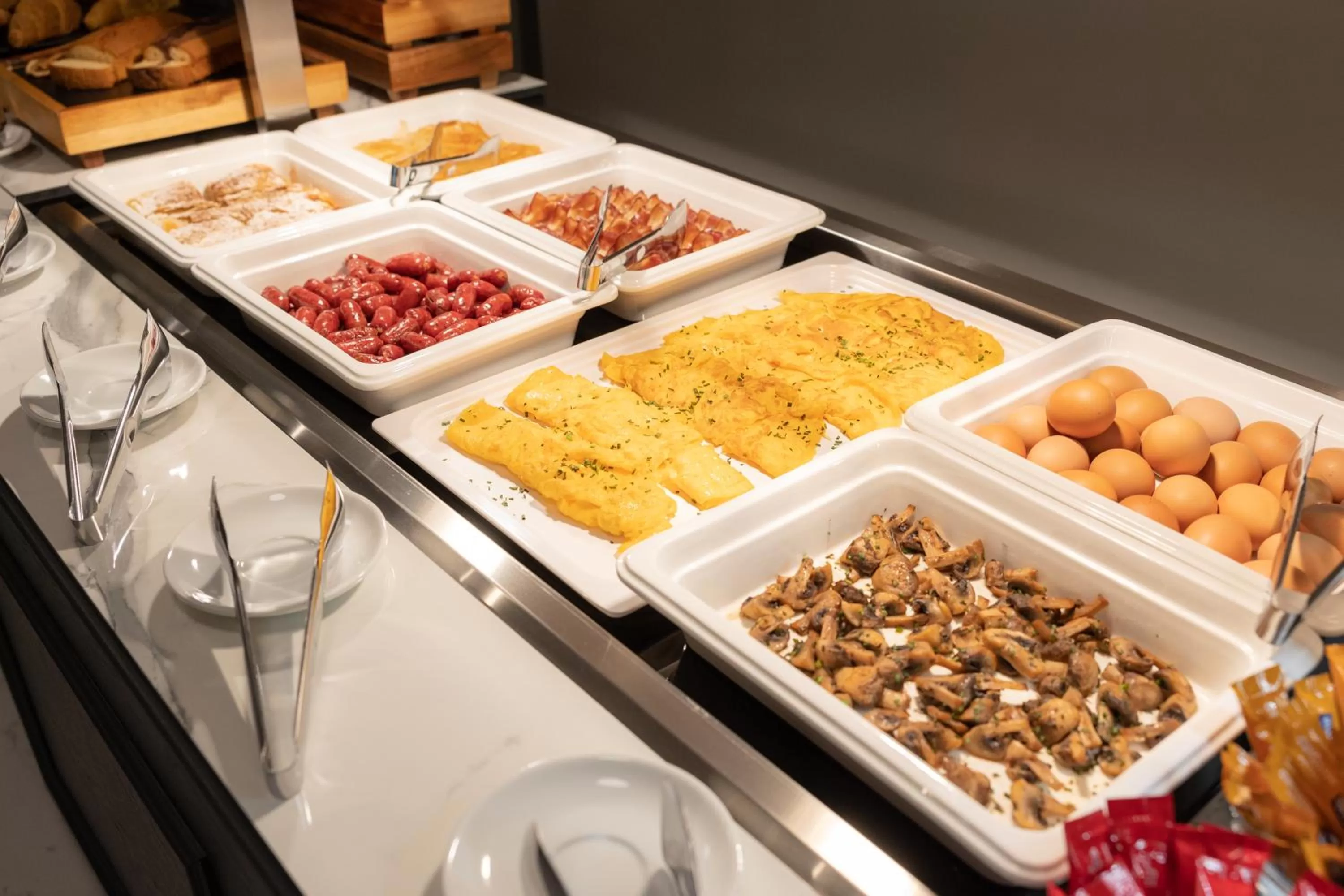 Buffet breakfast in Modern Revival Luxury Hotel