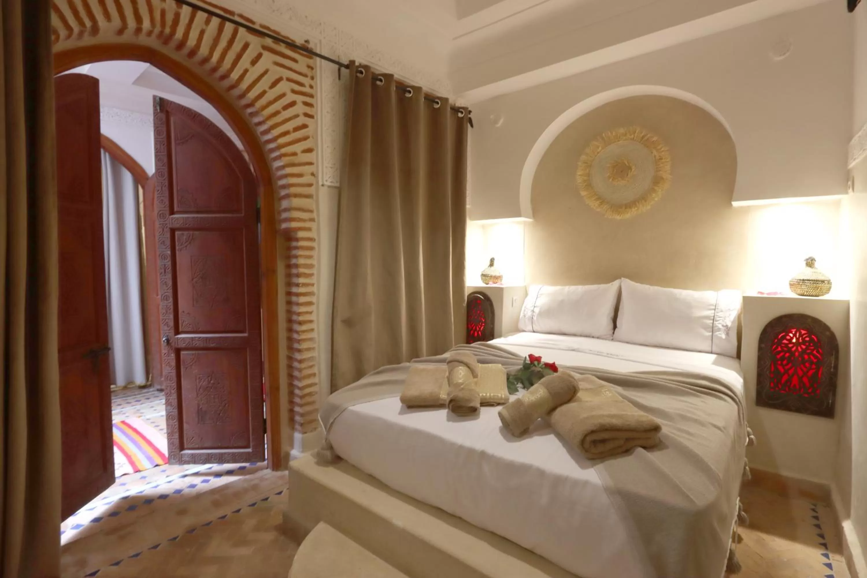 Bed in Riad Venezia