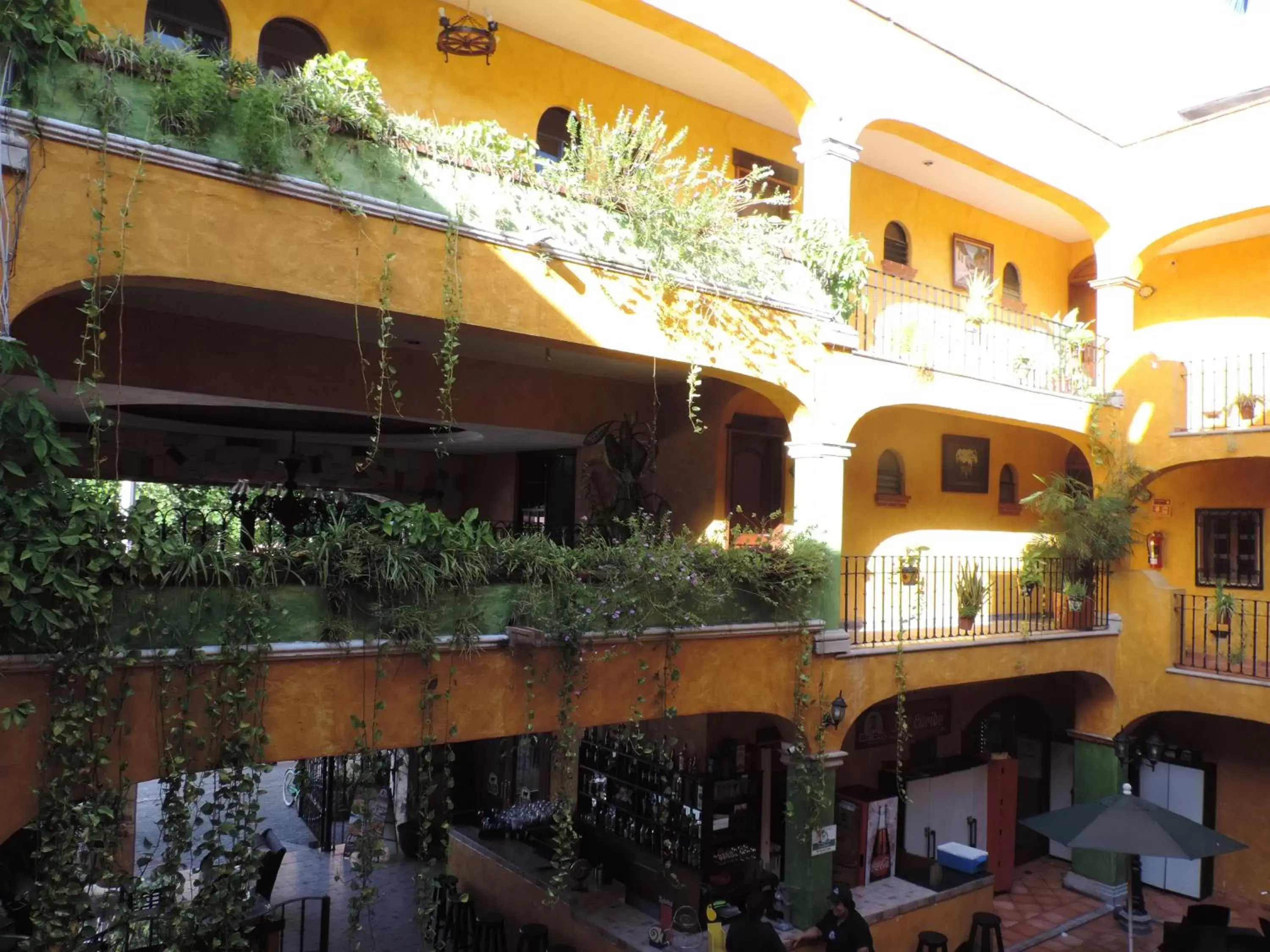 Patio, Property Building in Hacienda Del Caribe Hotel