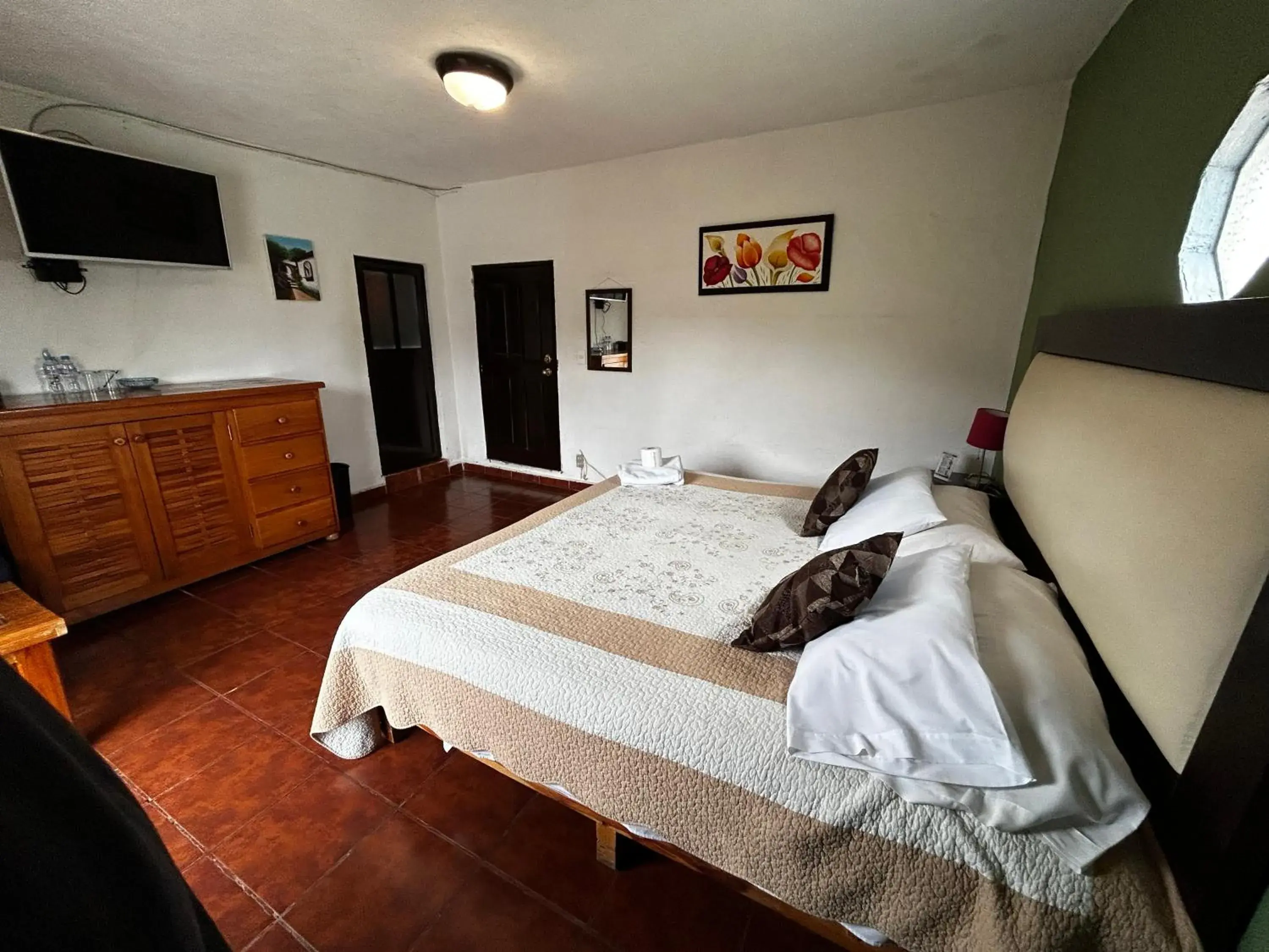 Bed in Posada Temazcal Santo Domingo