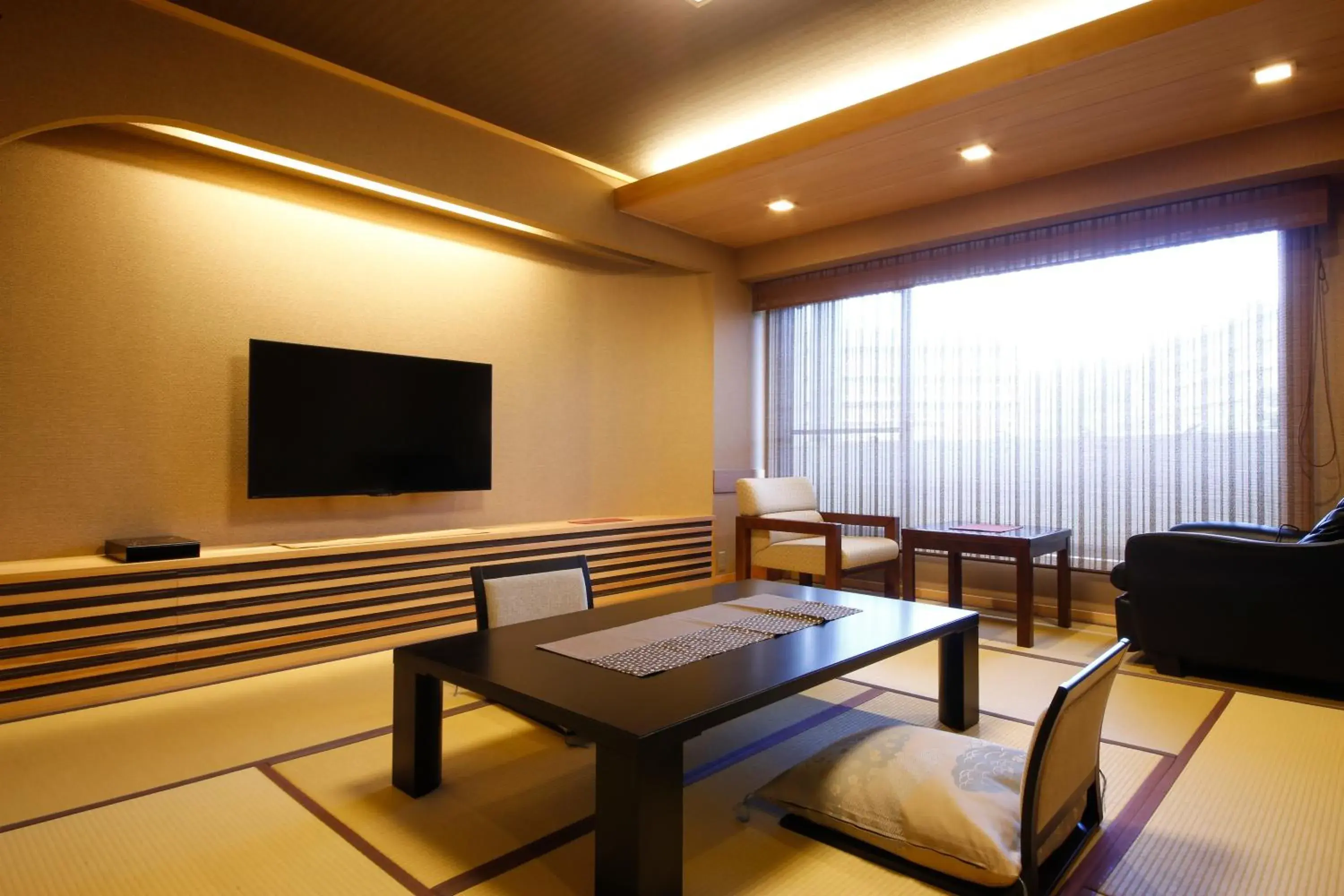 Photo of the whole room, Seating Area in Arima Hot spring Ryokan Hanamusubi