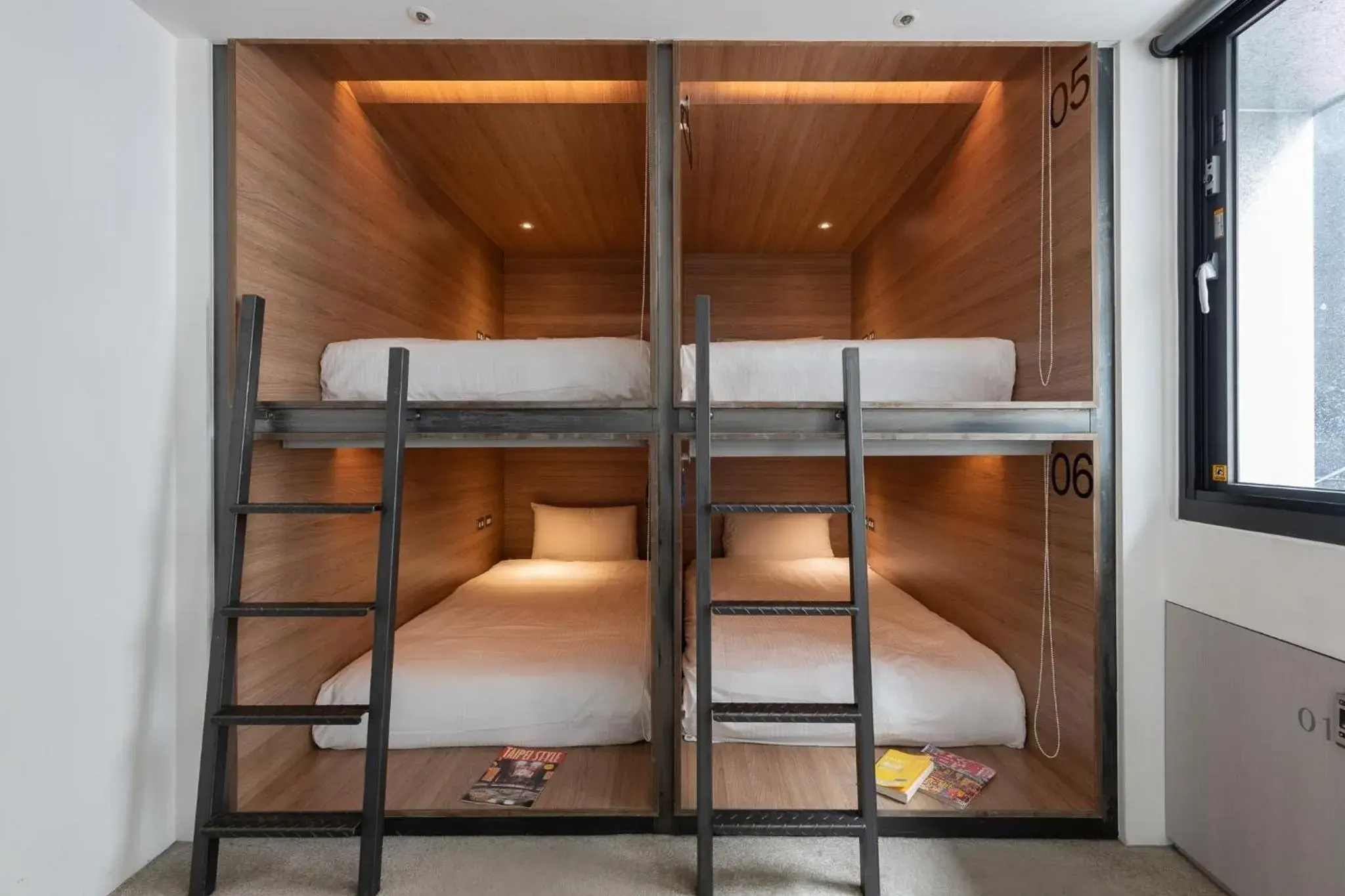 bunk bed in Bouti City Capsule Inn