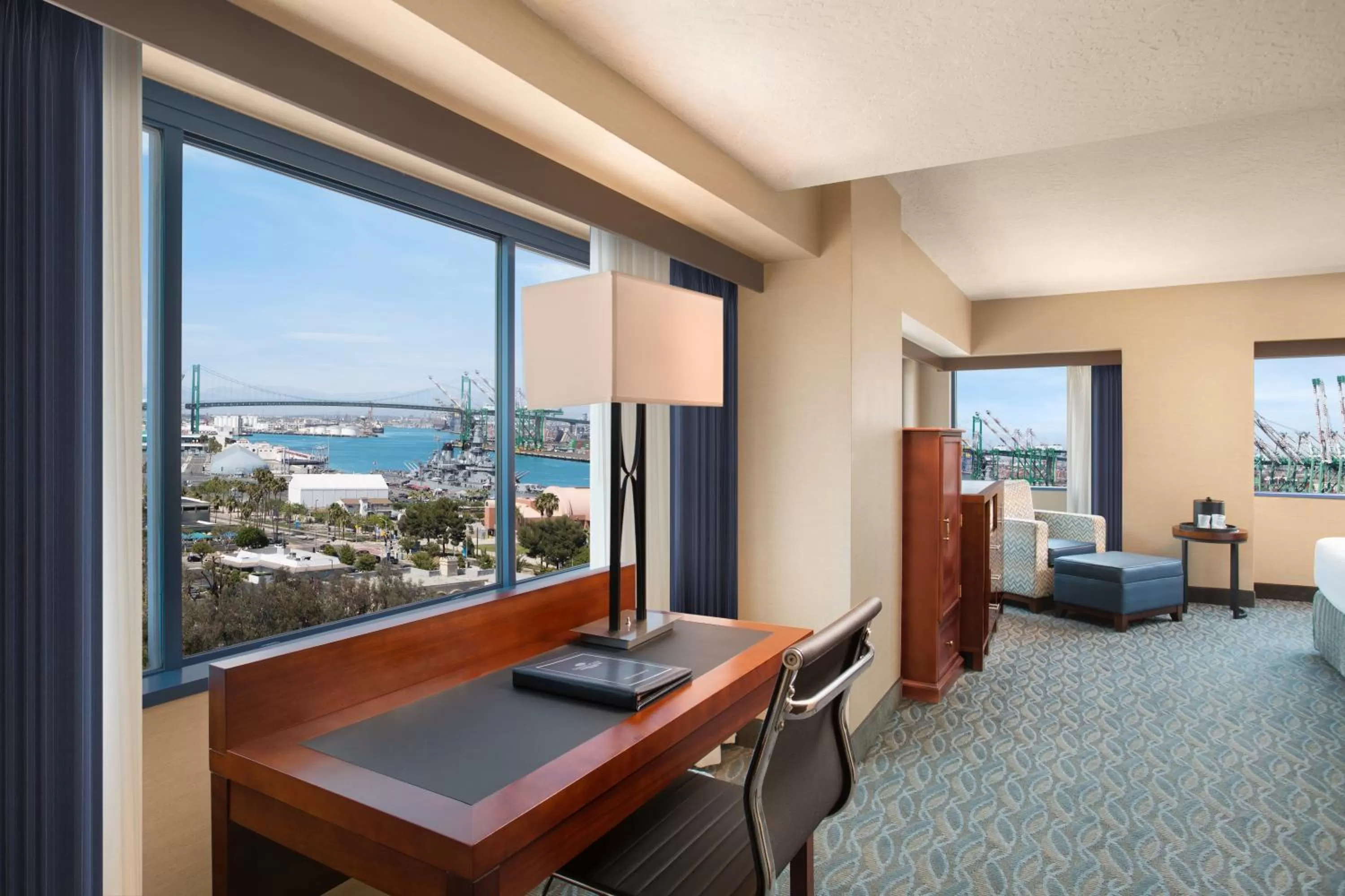 King Bed Deluxe Mini Suite Harbor View in Crowne Plaza Hotel Los Angeles Harbor, an IHG Hotel