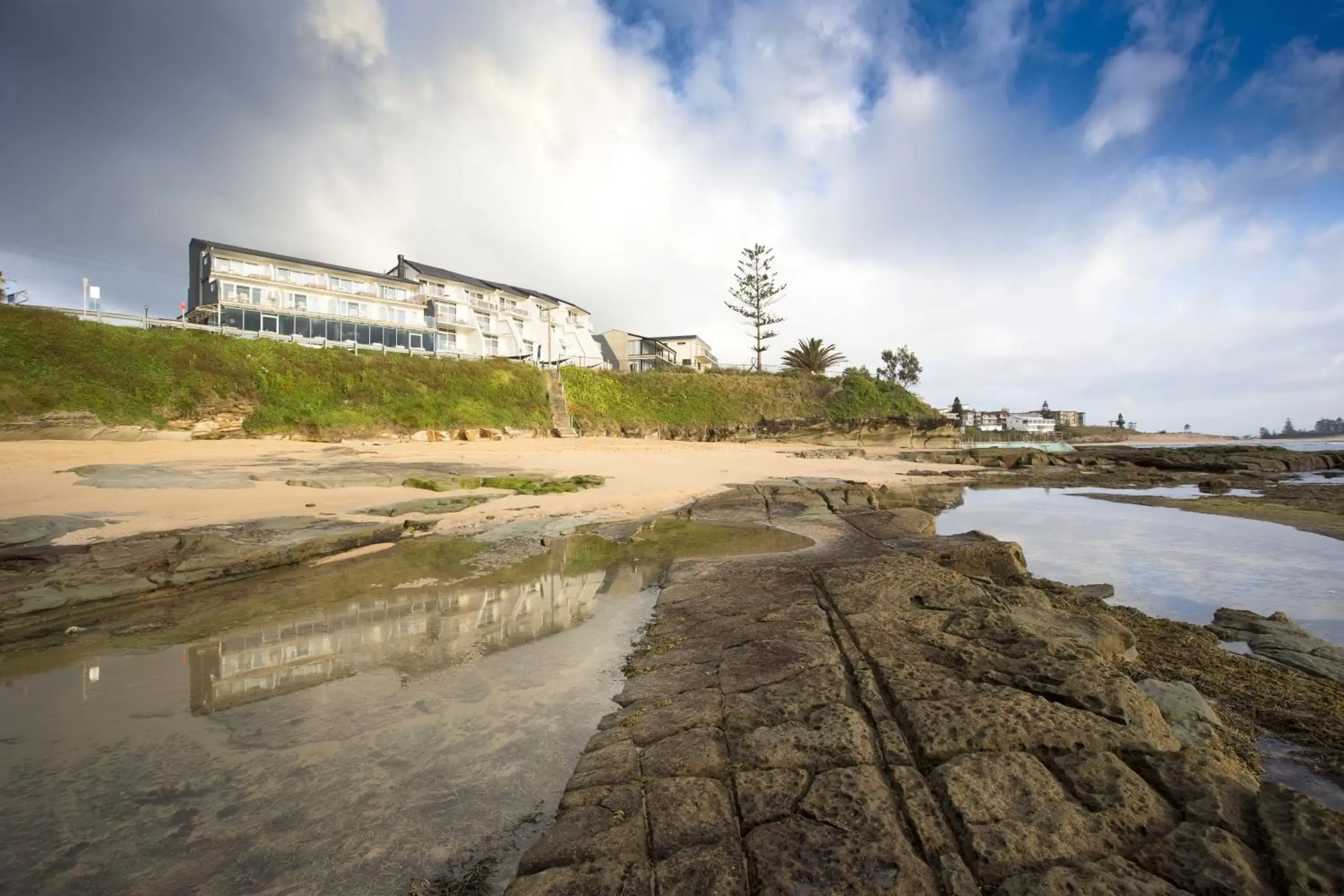 Property building, Beach in Ocean Front Motel