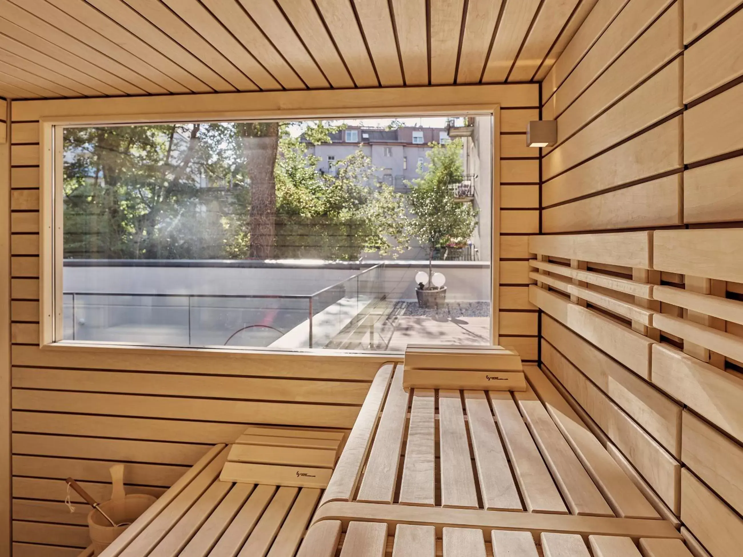 Sauna, Swimming Pool in Schwabinger Wahrheit by Geisel