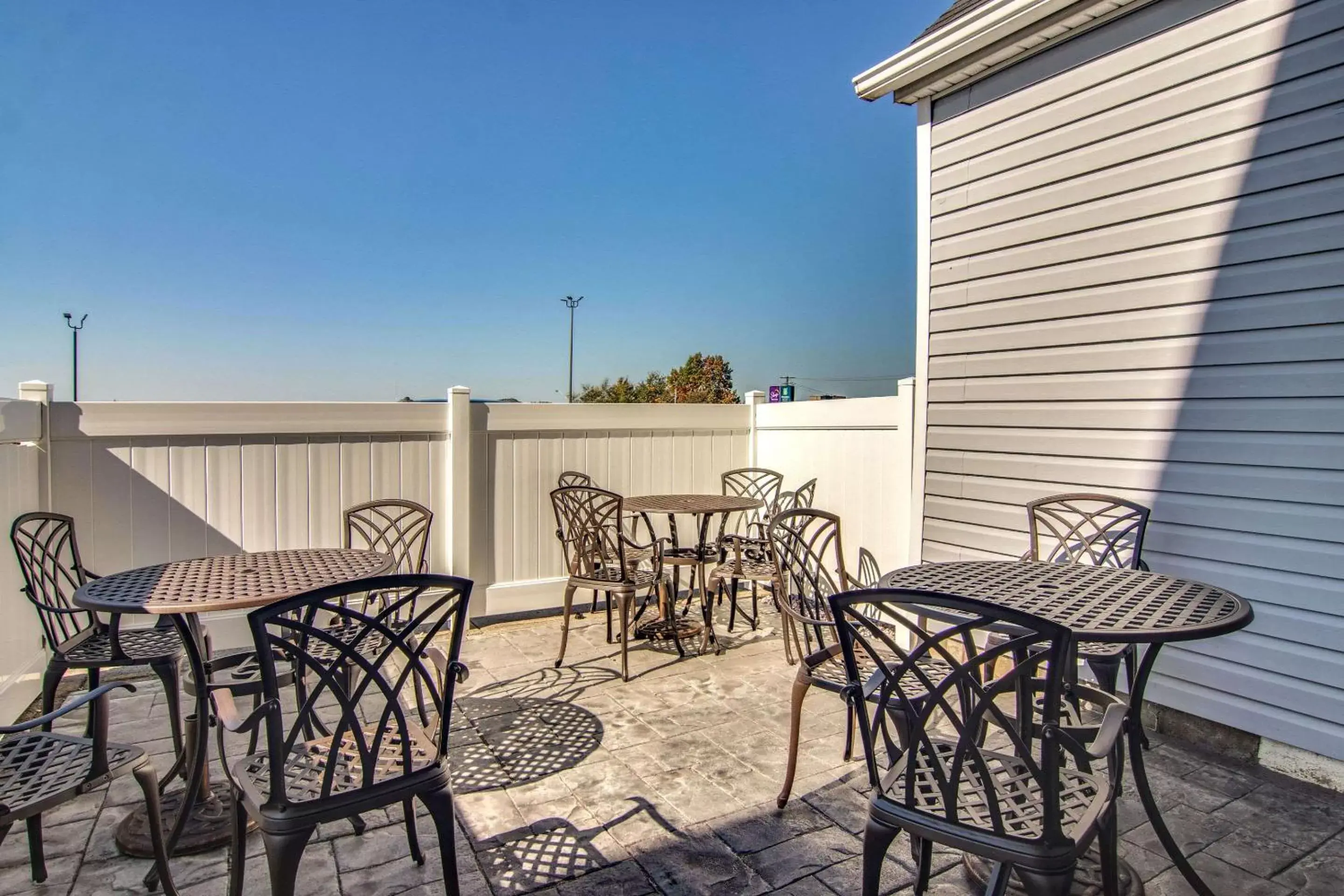 Patio, Balcony/Terrace in MainStay Suites Clarion, PA near I-80
