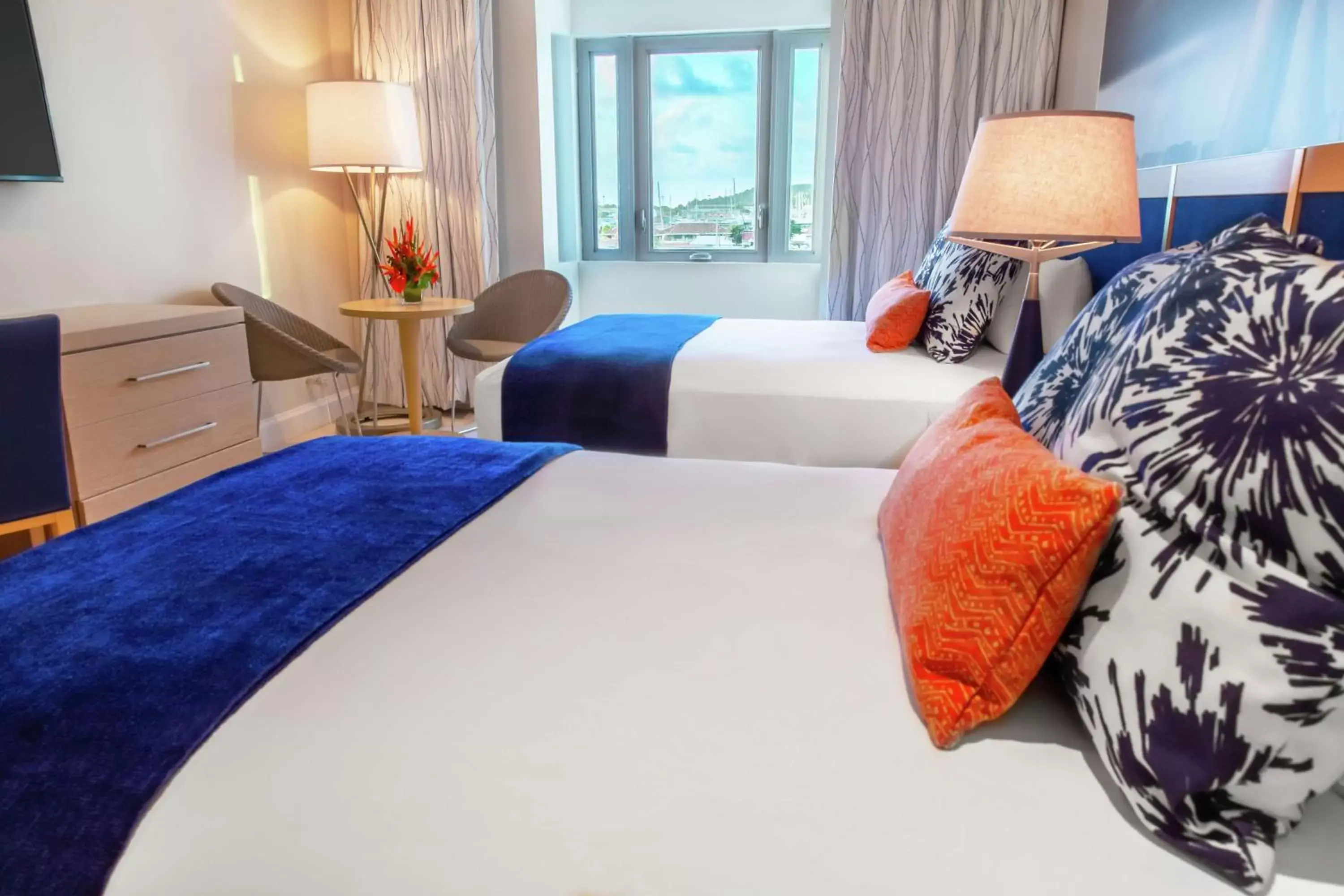 Bedroom, Bed in Harbor Club St Lucia, Curio Collection by Hilton