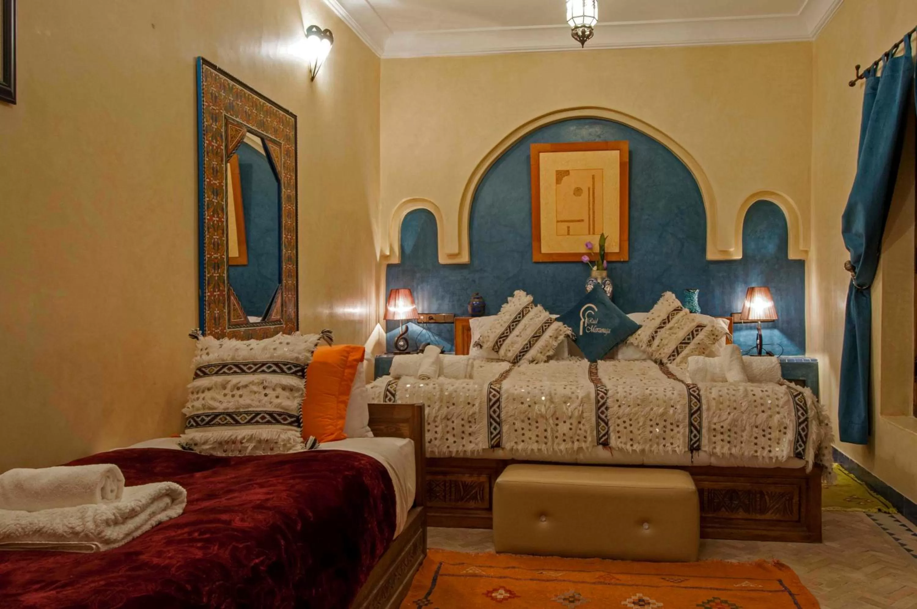 Bed in Riad Merzouga