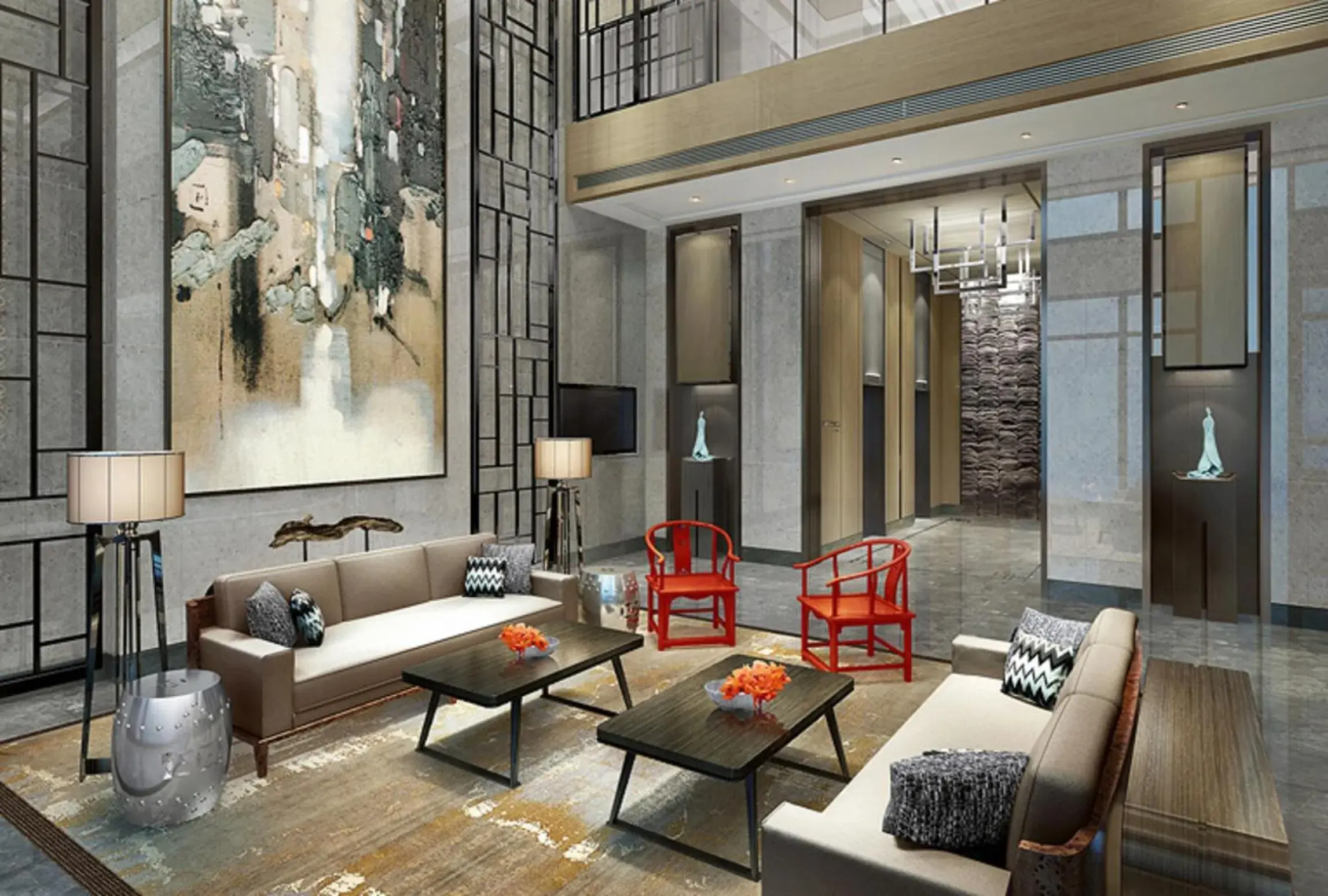 Lobby or reception in Somerset Swan Lake Hefei Lobby or reception in Somerset Swan Lake Hefei