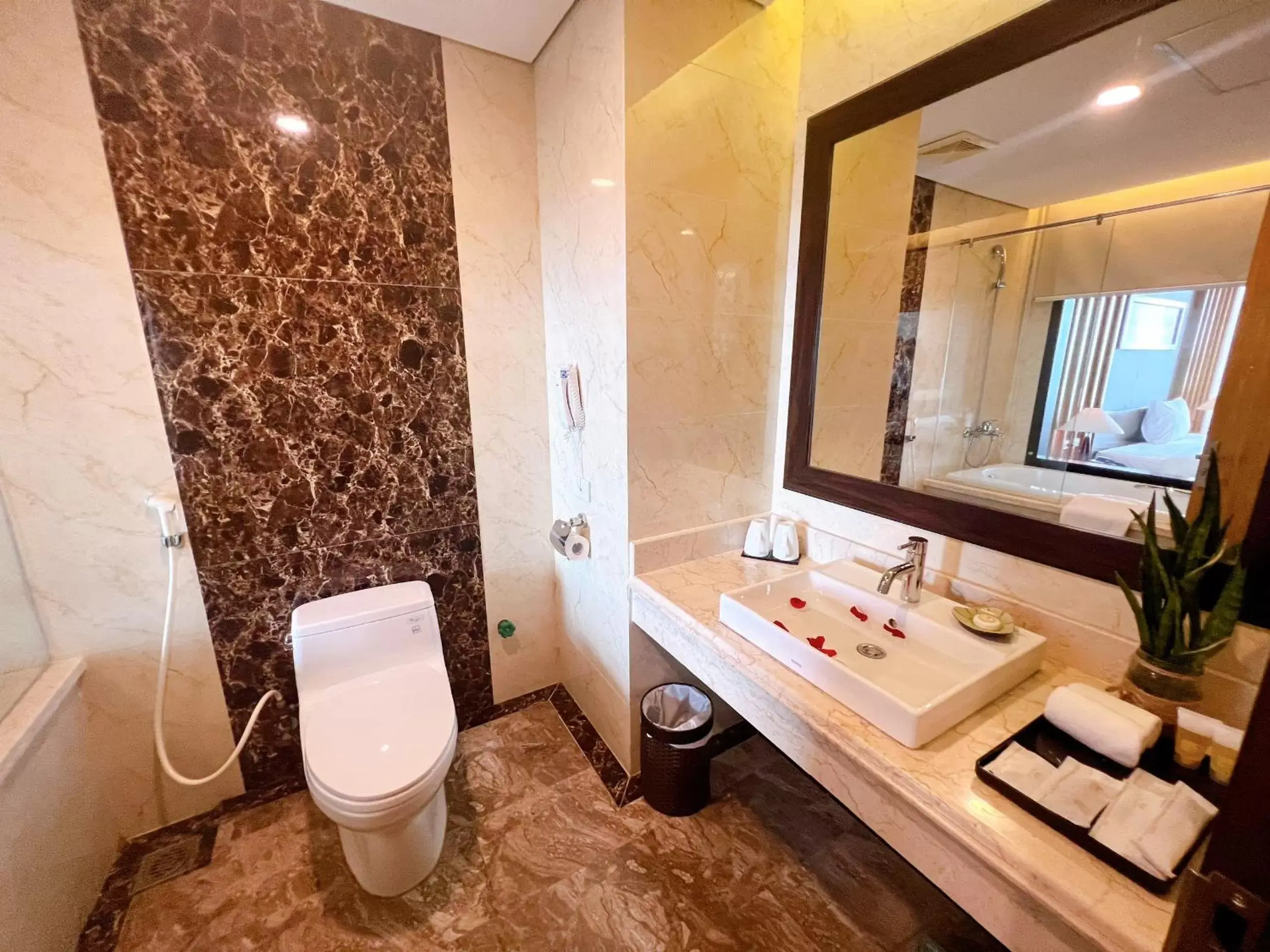 Bathroom in Muong Thanh Luxury Nhat Le Hotel