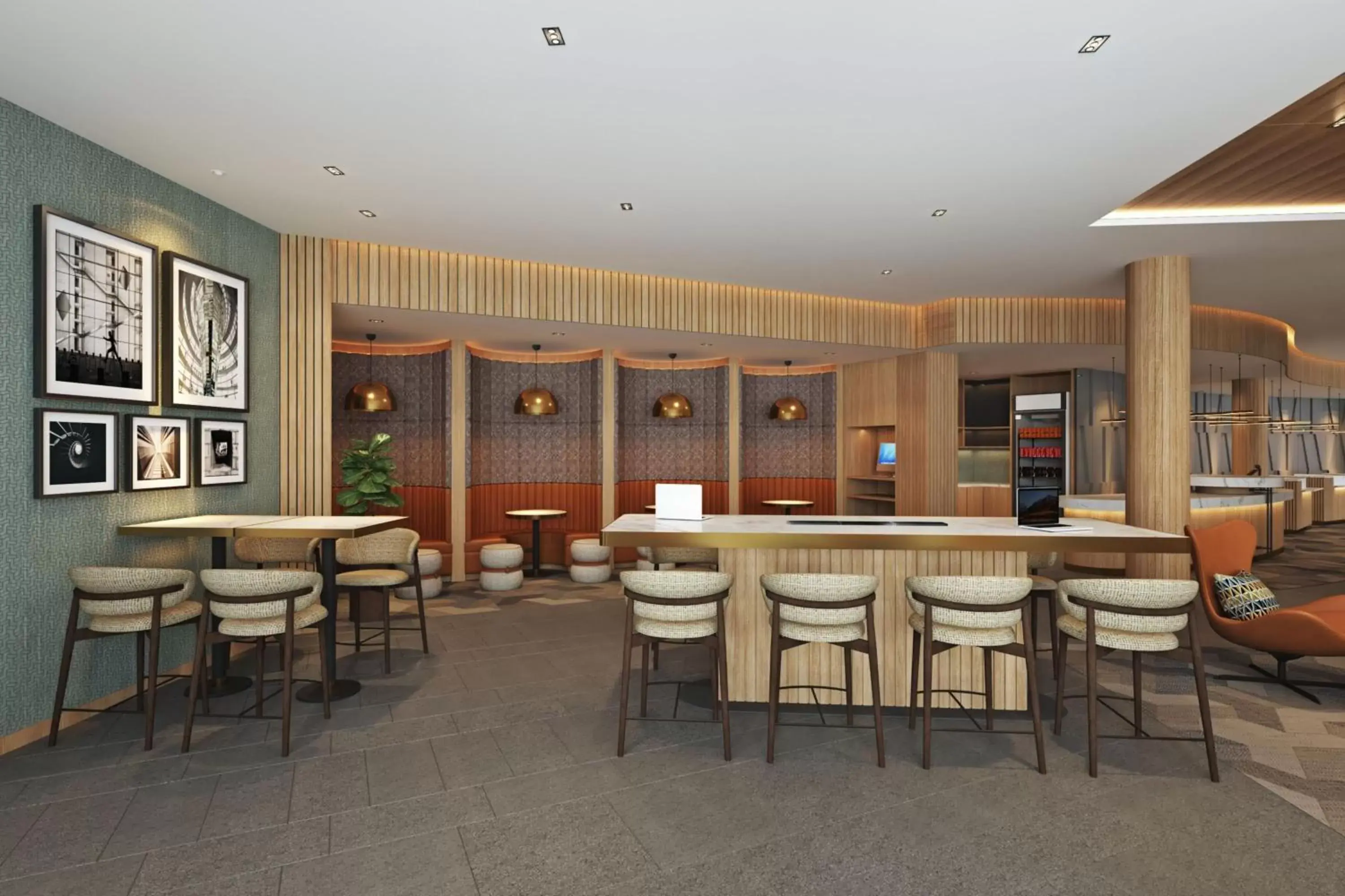 Lobby or reception, Lounge/Bar in Courtyard by Marriott Berlin City Center